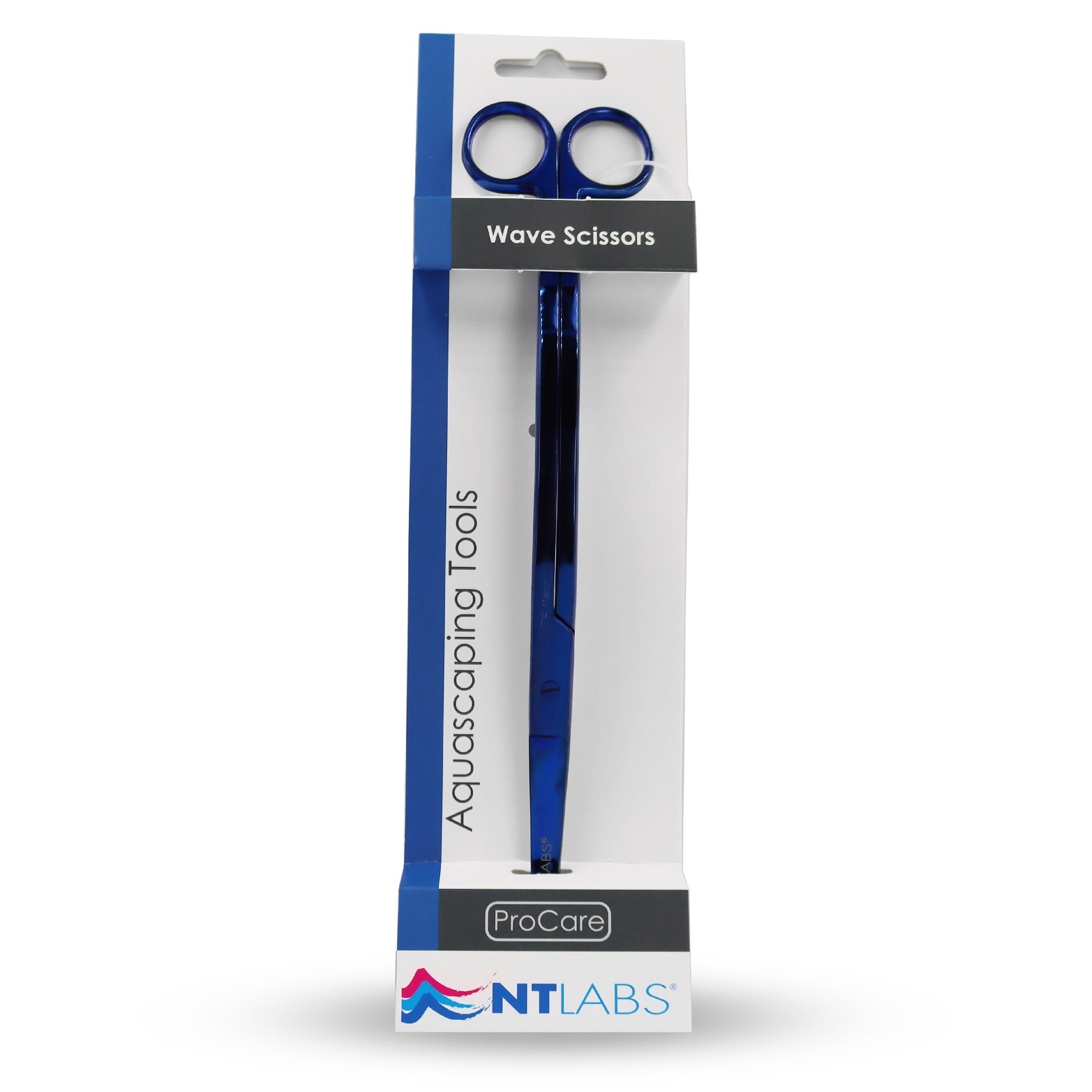 Nt Labs Blue Procare Wave Scissors, Aquascaping Tools, Scape Tool, Premium Stainless Steel, Aquarium Scissors.