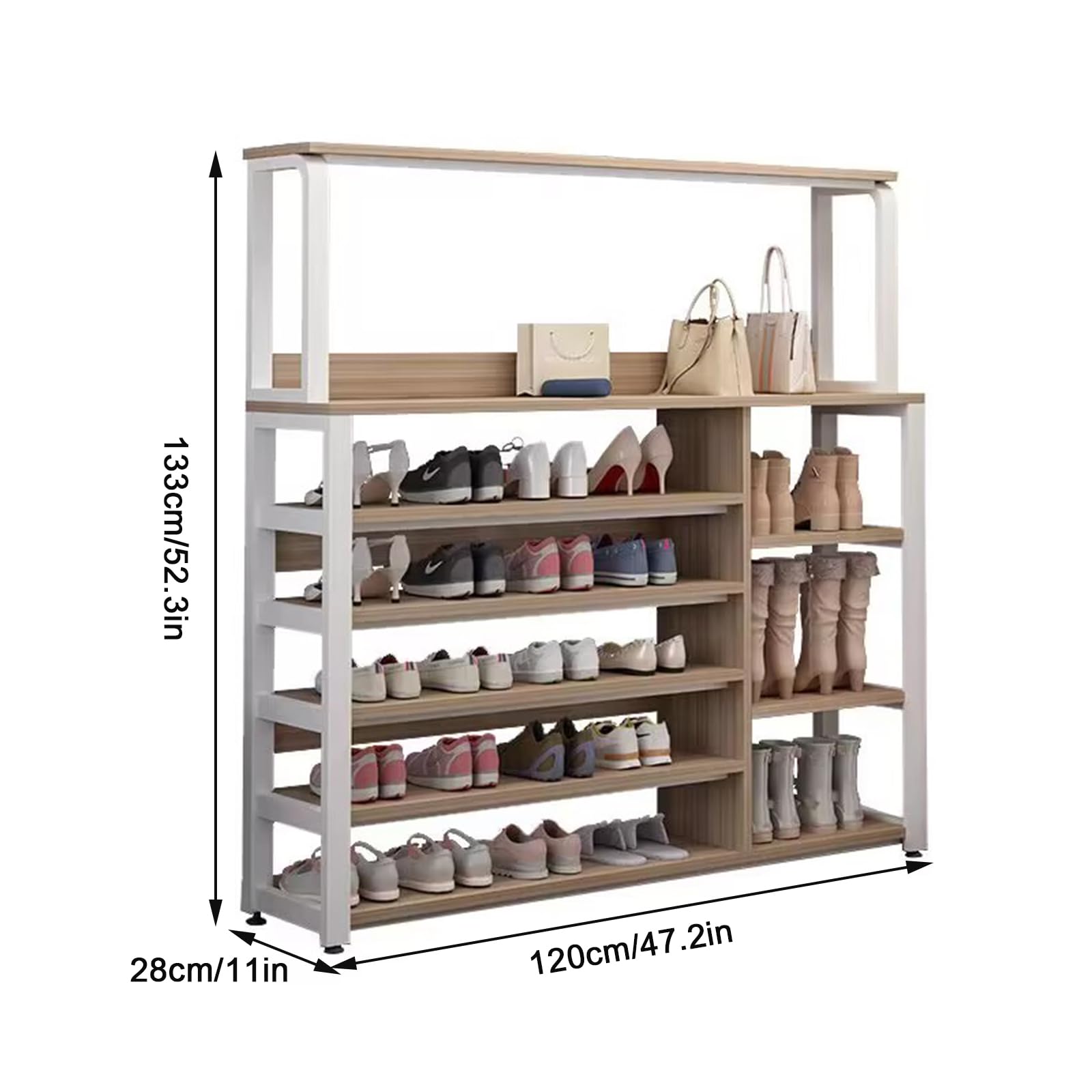 Amazon｜シューズラック 6段 26-30足 玄関 棚 靴 収納 下駄箱 省