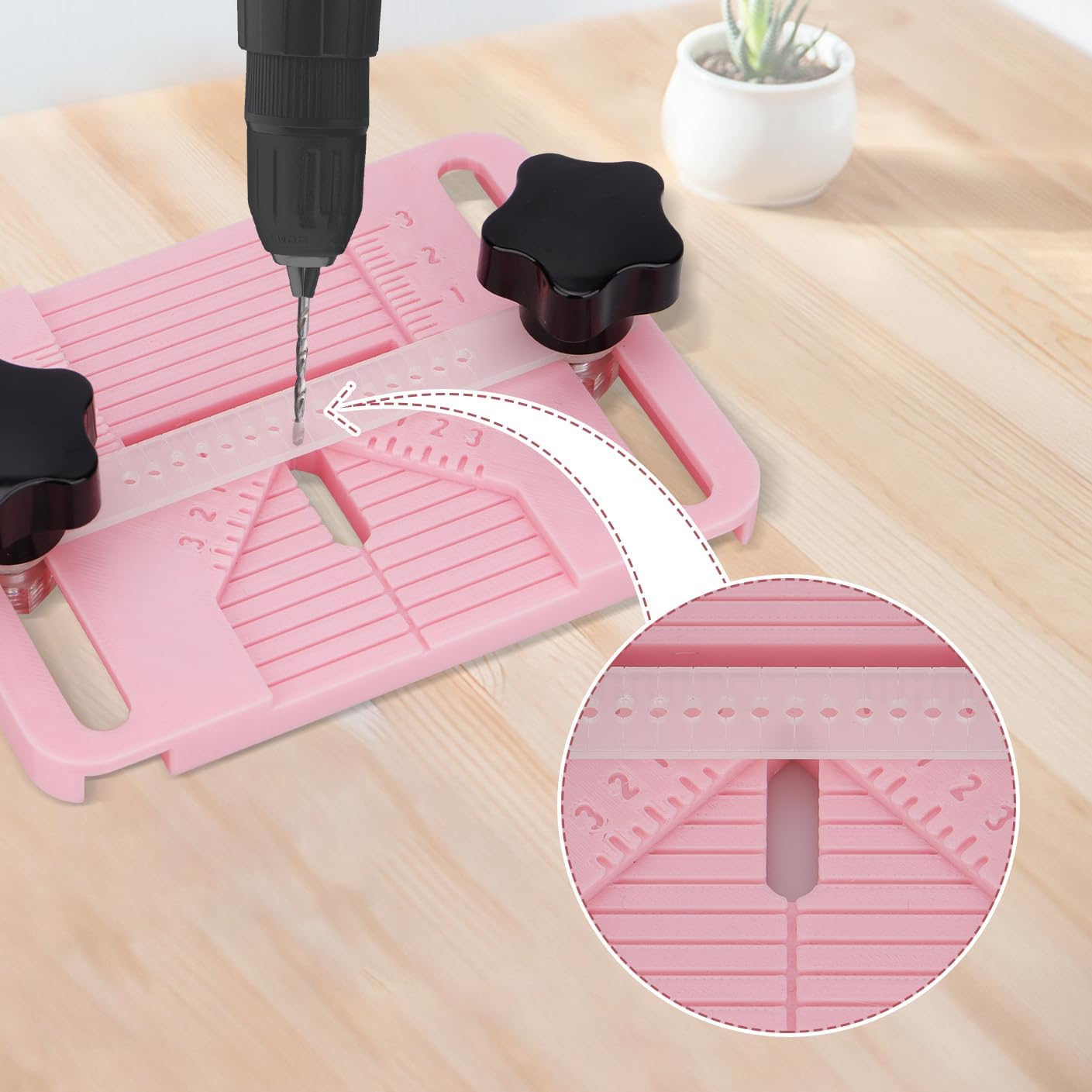 Polymer Clay Earring Hole Drill Guide Tool: Precision Drill Guide and Stand with Bits, for DIY Earrings, Necklace Pendants & Jewelry Making