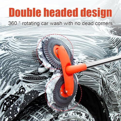 Retractable Double Head Car Wash Brush