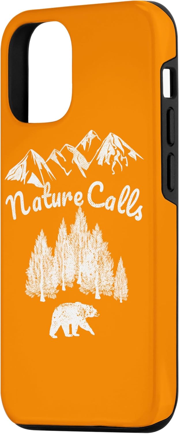 iPhone 13 Blaze Orange - Nature Calls - Mountains Hunting Accessories Case