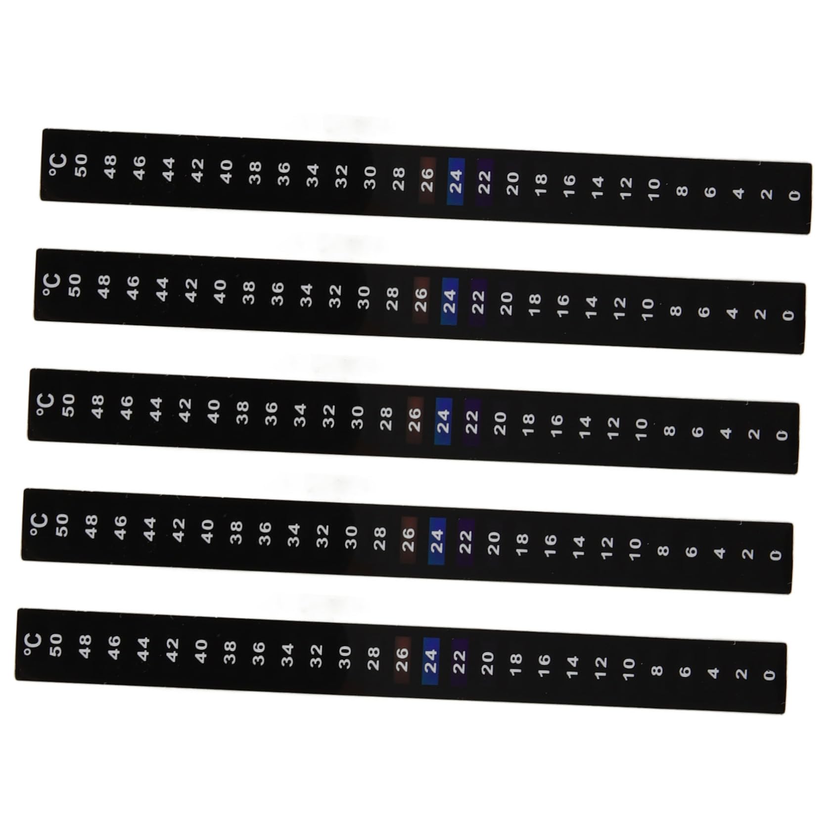 KICHOUSE 5pcs Tank Temperature Sticker Brewing Thermometer Baking Thermometer Food Thermometer Stick on Thermometer Fish Tank Thermometer Sticker Temperature Strips The Pet
