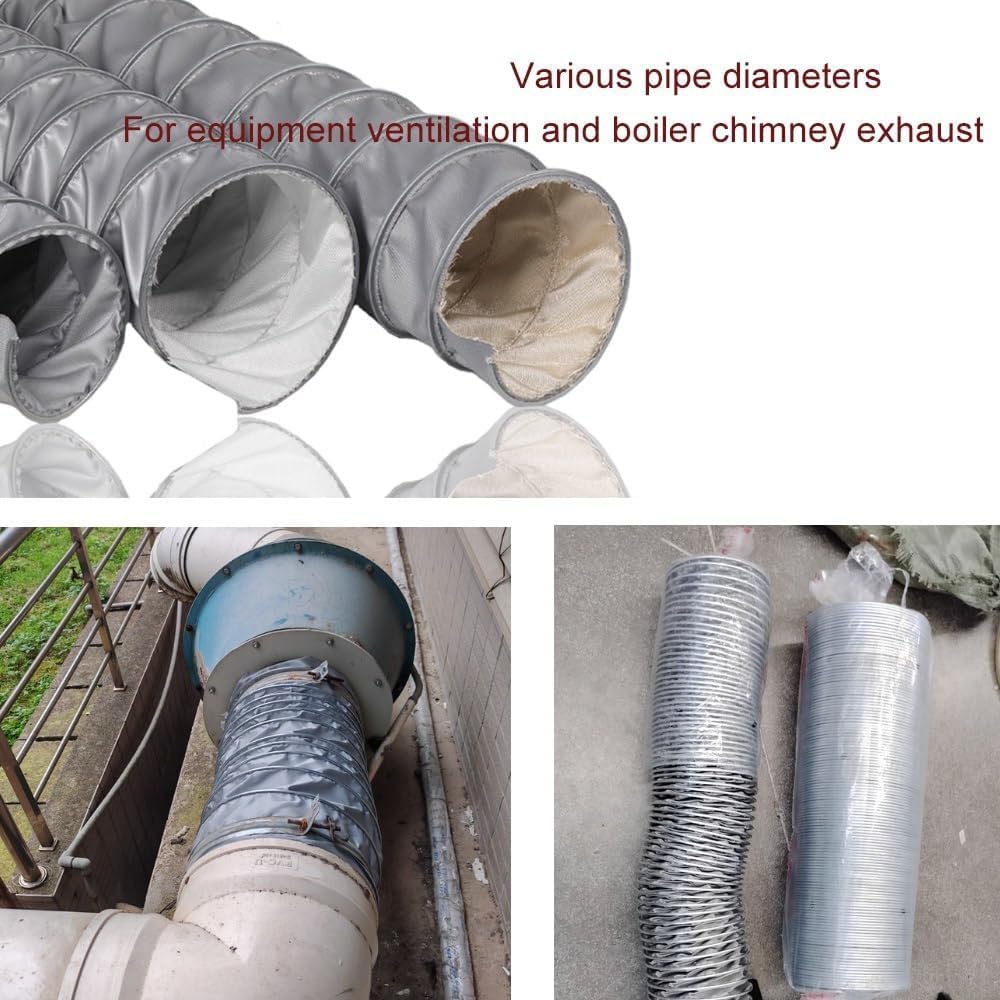 Manguera De Conducto, Manguera De Salida De Aire 100 115 125 150 200 300 400 500mm De Diámetro Tubo Conducto Flexible Para Ventilador(L 1m(3.3ft),500mm(19 3/4"))