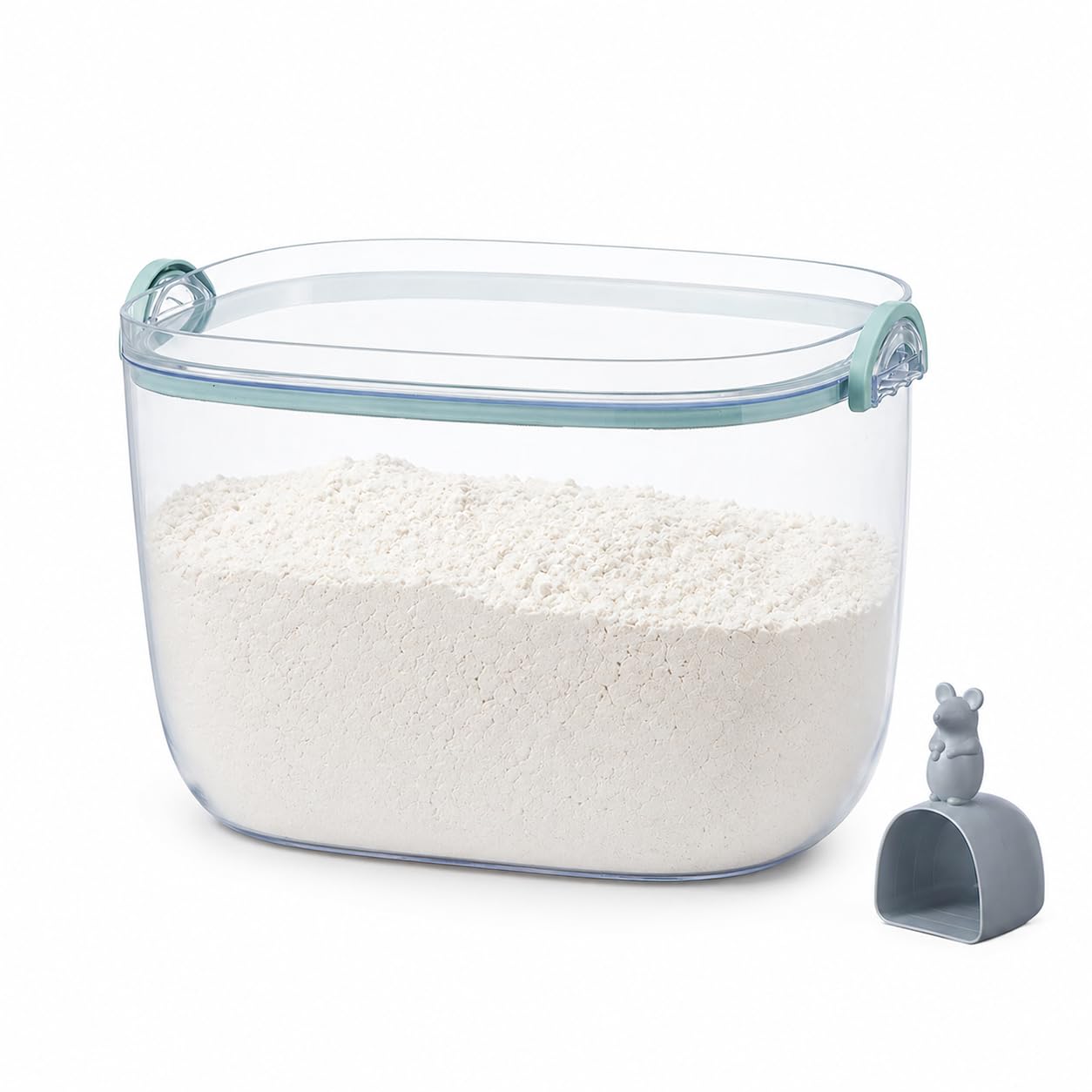 Eden & Willow Rice Storage Container 5kg, Airtight Large Food Storage with Lid & Measuring Scoop, BPA Free & Durable Kitchen Pantry Box for Rice, Flour, Dog Food & Oats