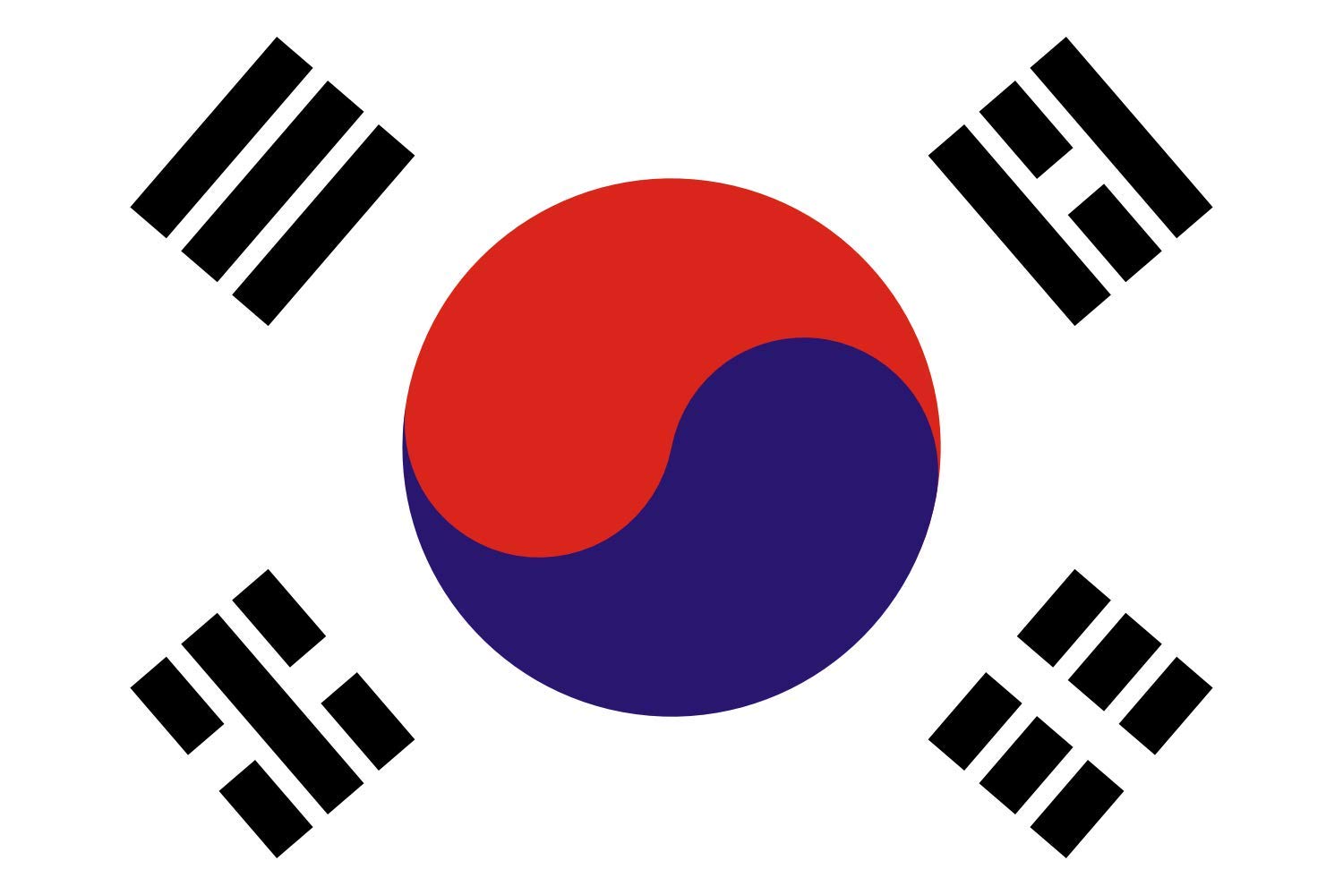 Drapeau South Korea 1948–1949 emblème coréen vintage grand format