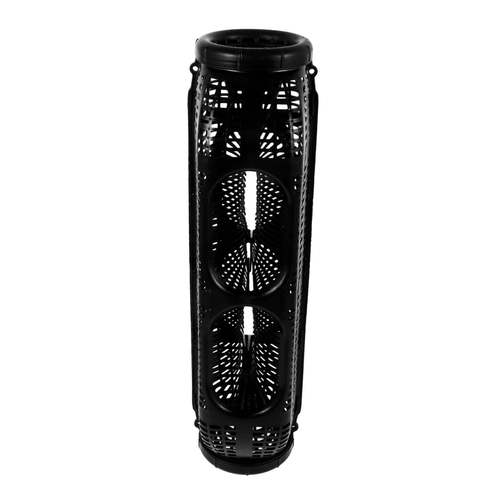 gabbia di anguille rete da pesca per acquario palo portatile reti clamming gabbia per esche per lanciatore di esche porta esche da pesca all'aperto nido di pesca plastica Black
