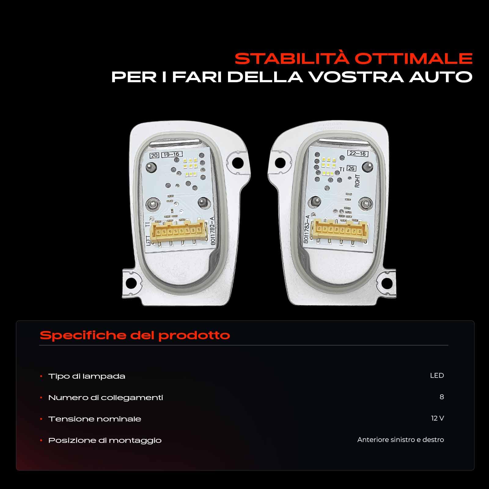 Frankberg 2x Centralina xenon Illuminazione Compatto Anteriore sinistro Destro Compatibile con A3 8V1 8VK A3 Sportback 8VA 8VF Replace# 8V0998473A