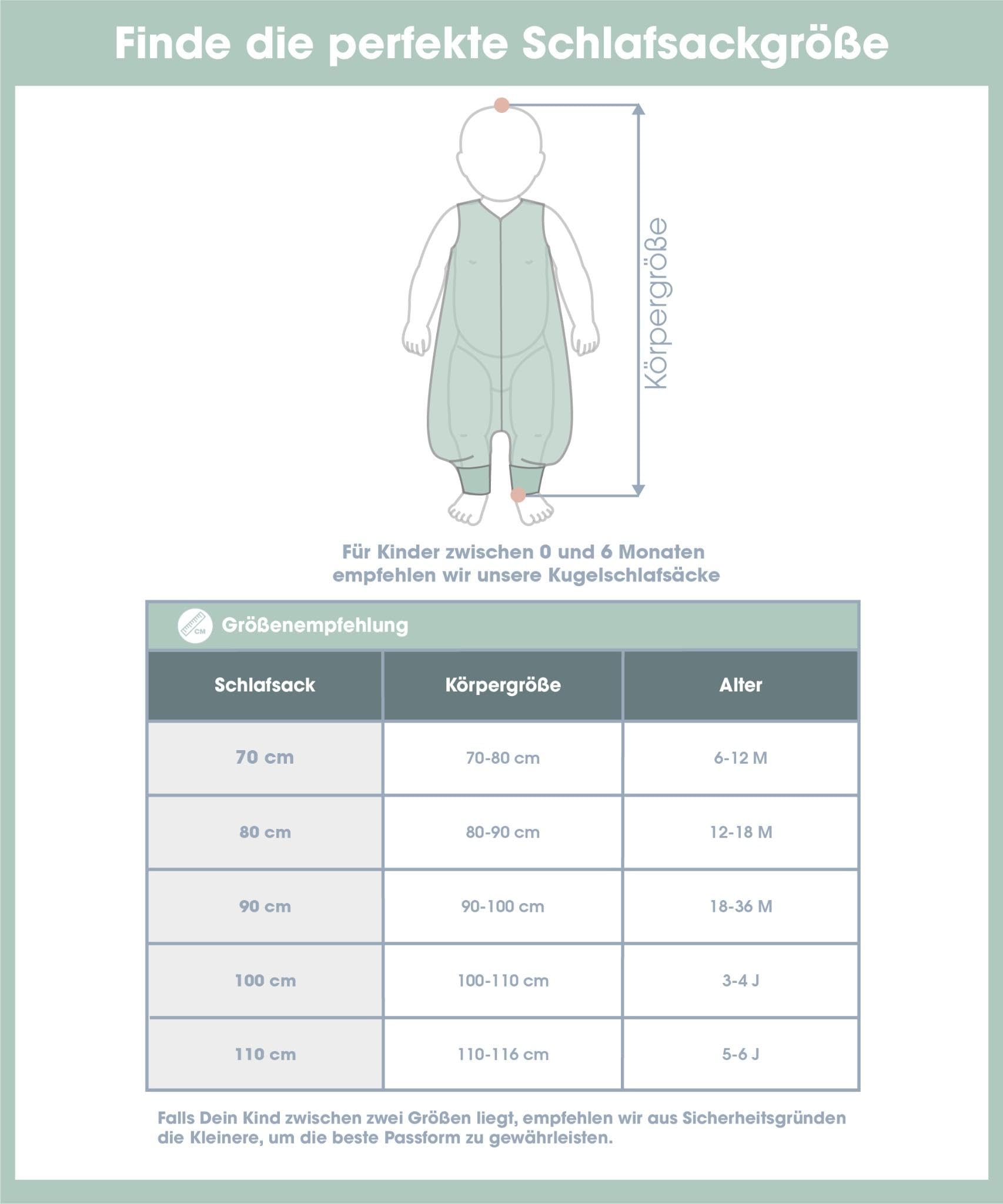 emma & noah Baby Schlafsack mit umschlagbaren Füßen 2.5 TOG, Strampelsack für den Herbst und Winter, Bio-Baumwolle, OEKO-TEX Zertifiziert, Ideal für aktive Kinder