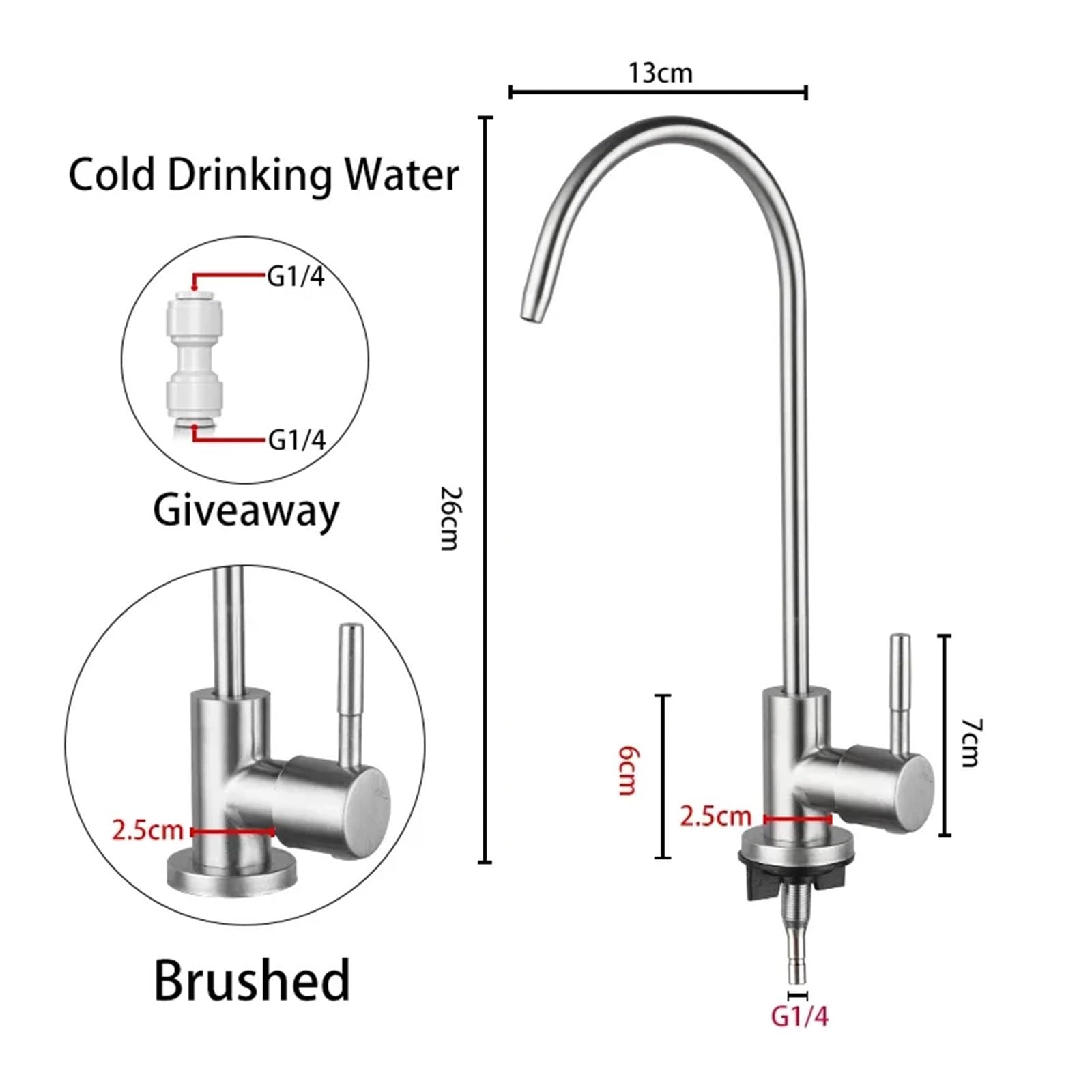 Grifo de cocina de acero inoxidable con filtro de agua potable directo, grifo purificador para fregadero, dispensador de agua potable de alta calidad