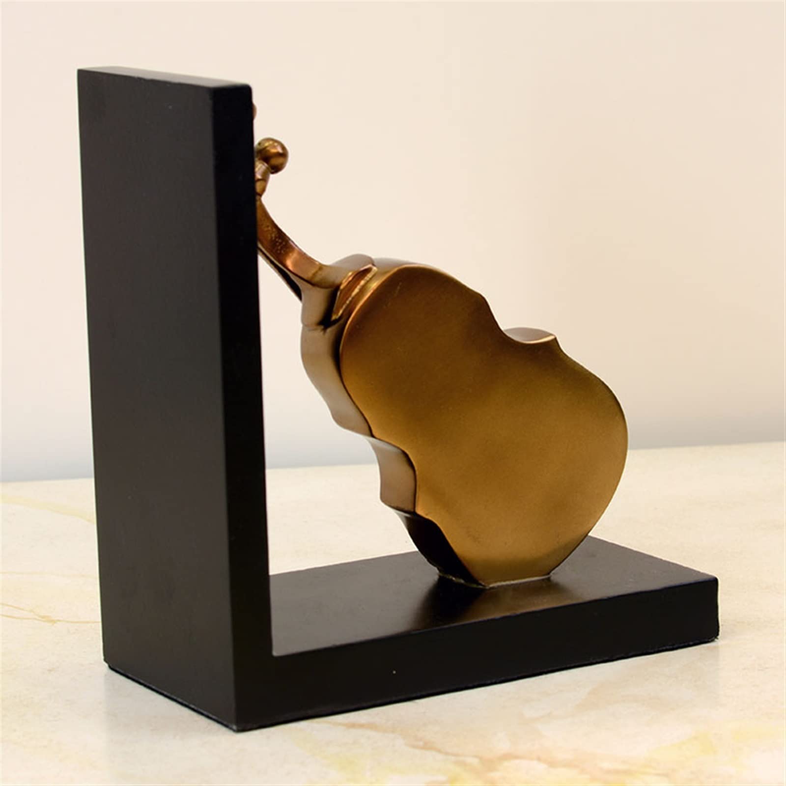 Scaffali Fermalibri in ottone puro Violino Ornamenti creativi Libreria Pensile Armadietto del vino Mobile TV Accessori for ufficio Supporto per i libri