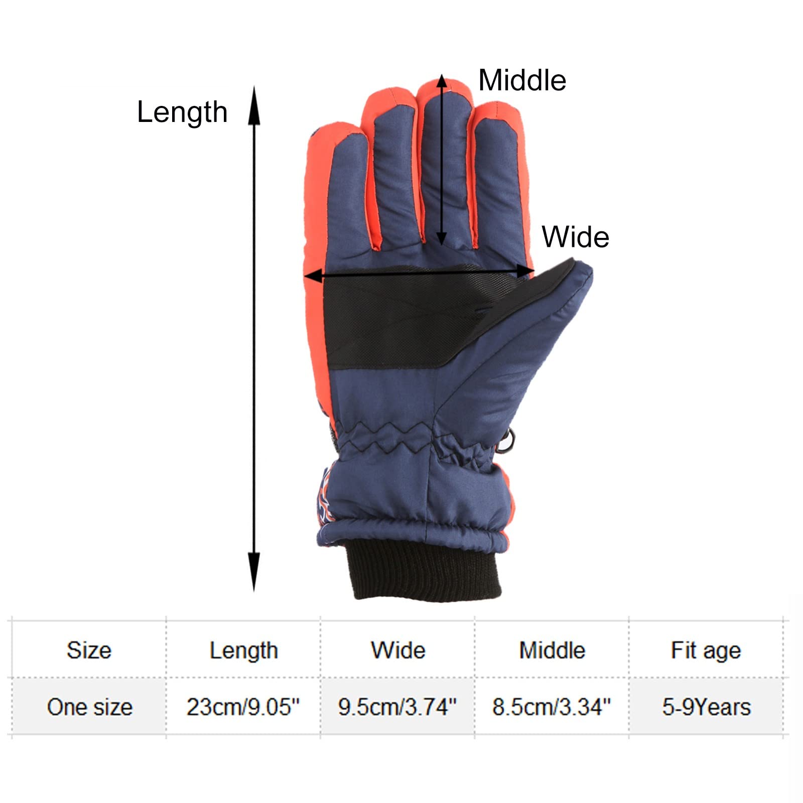 Kinder Winter Handschuhe - Winddichte Fäustlinge Für Ski, Snowboard & Schneespaß (3-5 Jahre)