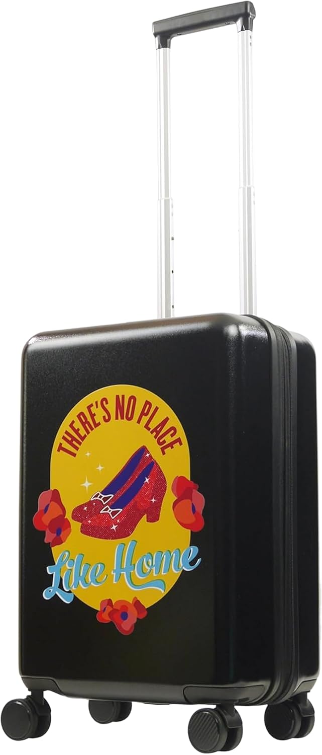 FUL The Wizard of Oz 22.5 Inch Carry On Luggage, Hardshell Rolling Suitcase with Spinner Wheels, Black