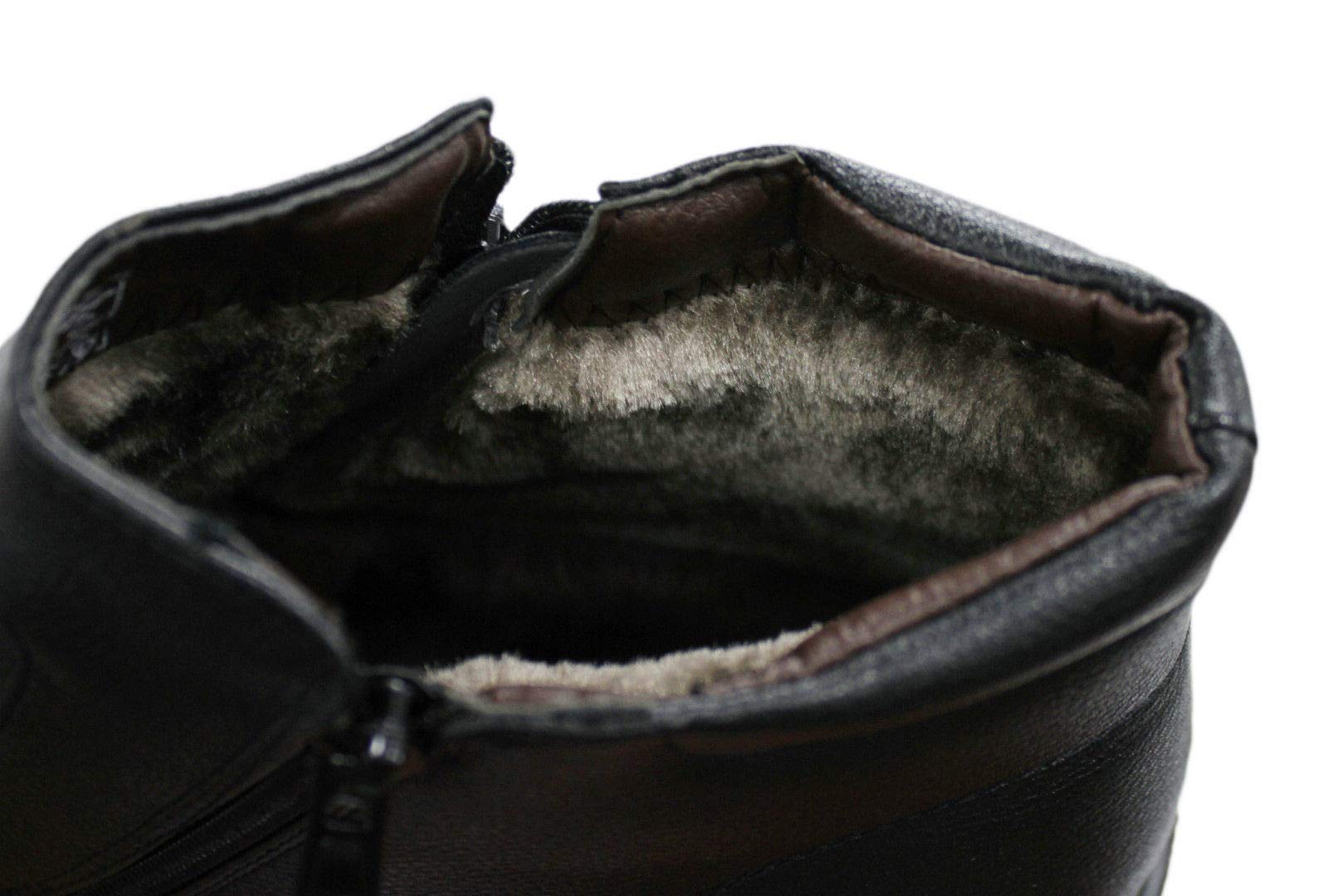Evoga Scarpe stivaletti uomo invernali Chelsea termiche con pelliccia interna