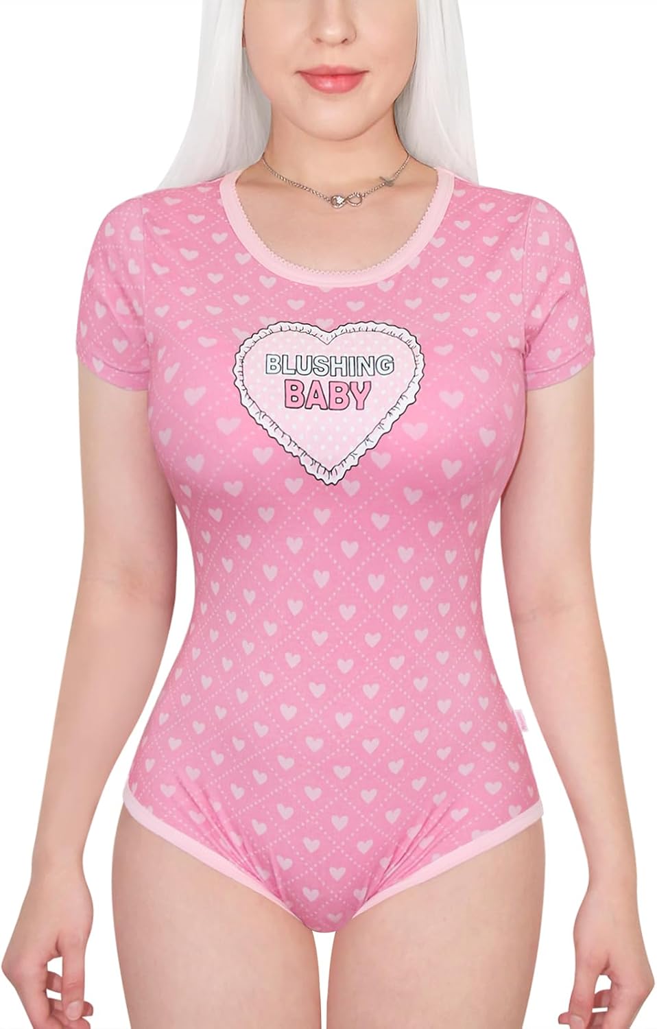Littleforbig Cotton Romper Onesie Lace Pajamas Bodysuit - Blushing Baby Ruffle Butt Onesie