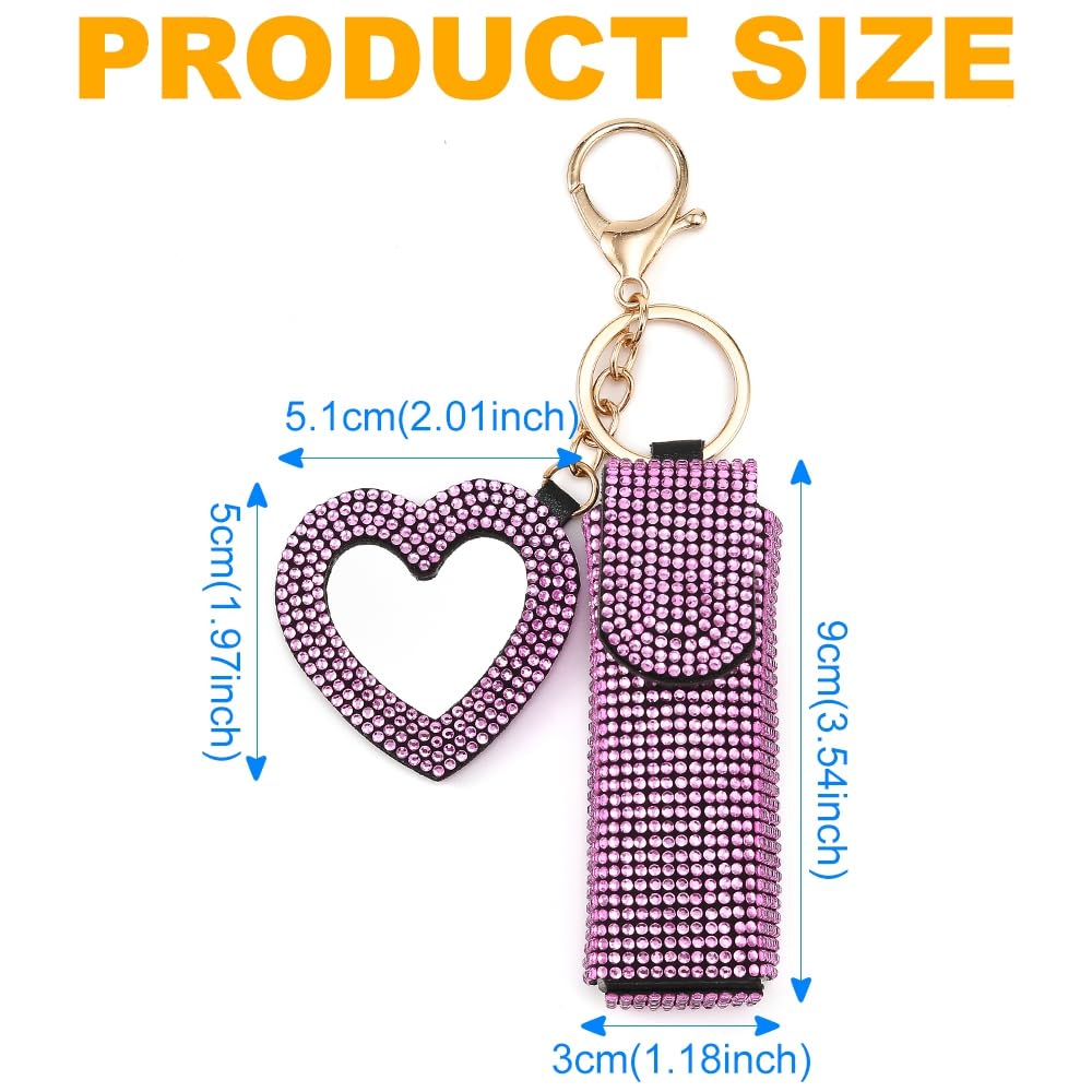 JSCARLIFE Bling Lipstick Cases Keychain - Image 2