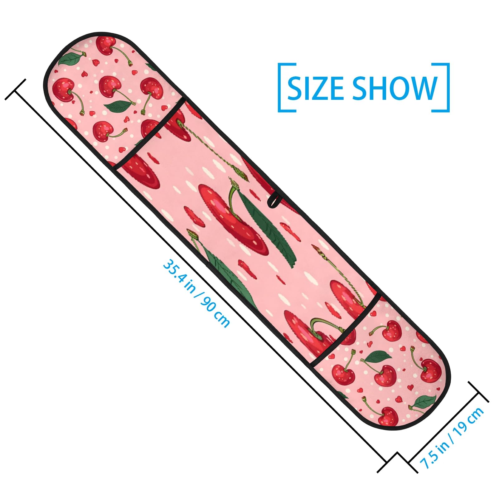 Polka Dot Heart Cherry Double Mitt Oven Glove Heat Resistant Microwave Glove Extra Long Potholder Kitchen Oven Mittsfor Cooking Baking and Serving