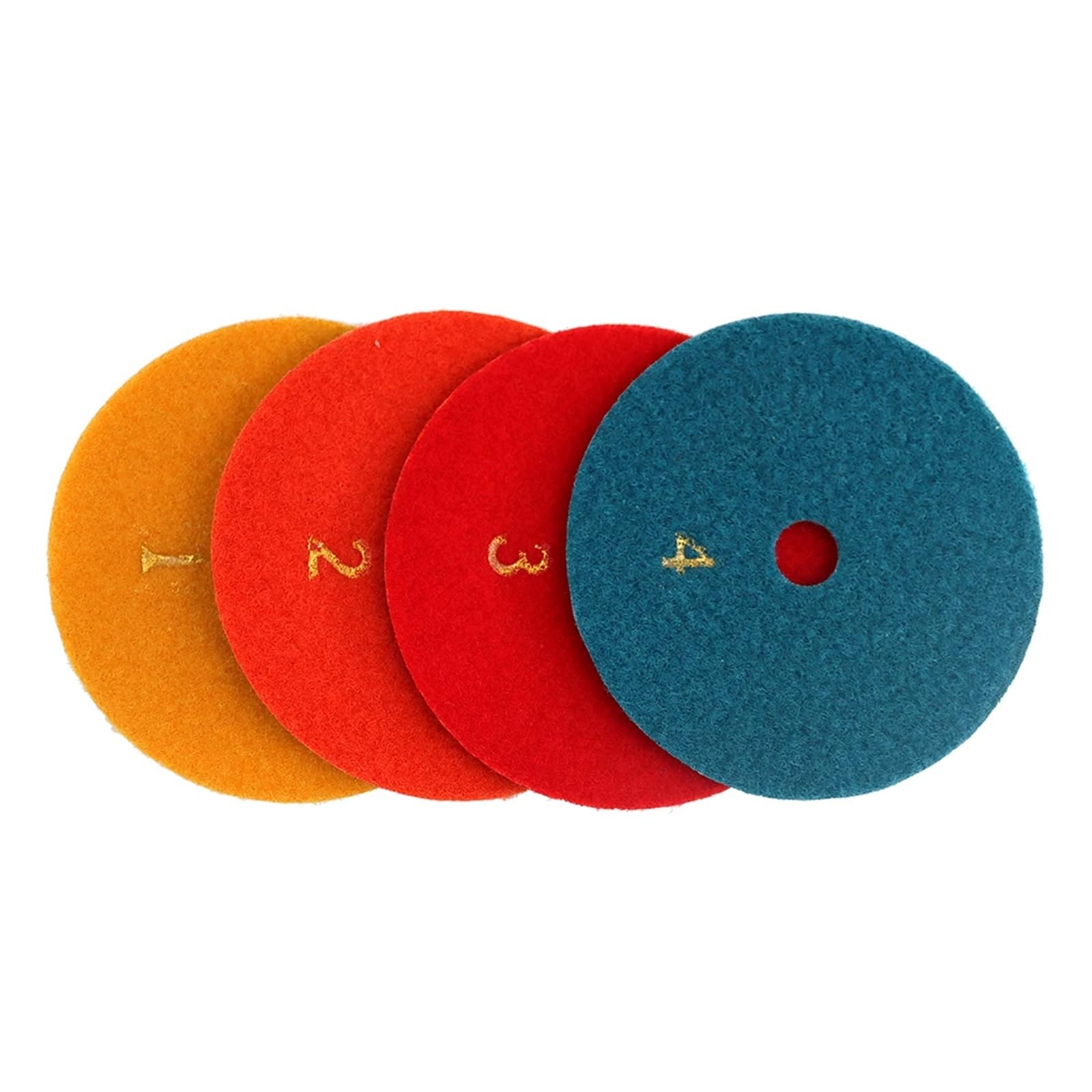 4 unids/Lote 4 Pasos Super Almohadillas for pulir mármol 4 Pulgadas Almohadillas de Pulido de Diamante for Granito Almohadilla de Pulido Flexible húmeda WPD06 cuicui(1)