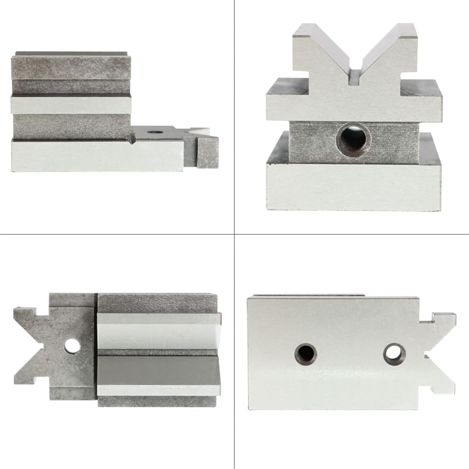 Assorts 3.5 x 1.875 x 1.875 Precision V Block with Clamp Set - Multi-Angle Hardened Steel Gauge for Drilling, Milling, and Grinding Operations