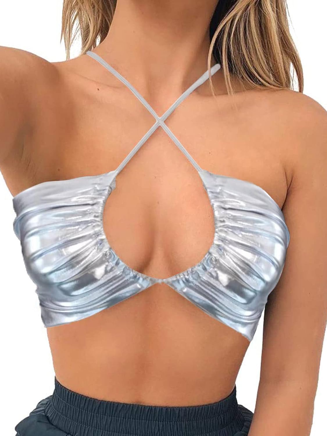 silver rave top