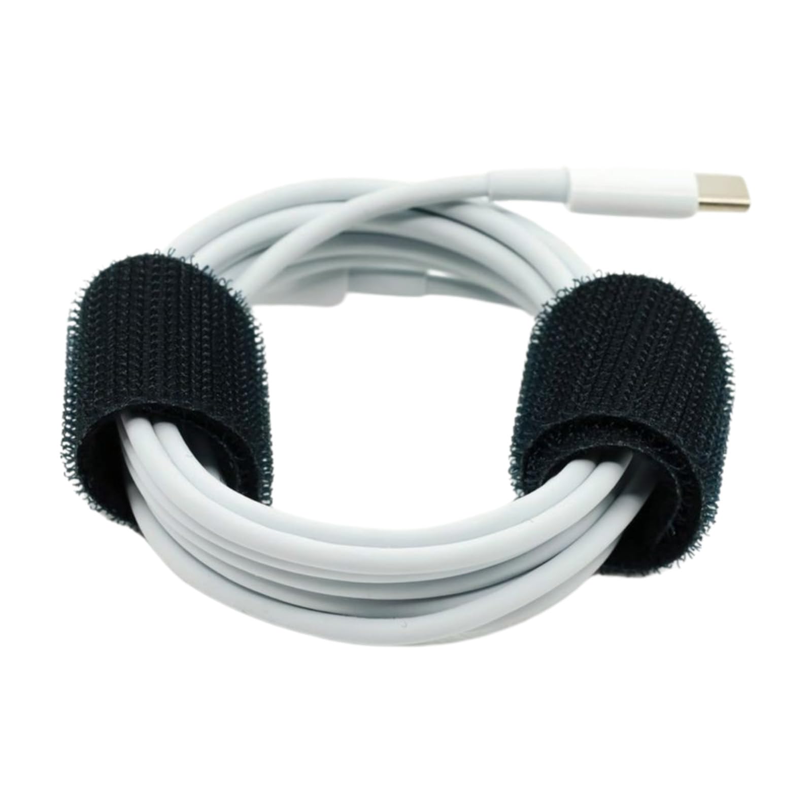 Klettband Beidseitig | Klett Kabelbinder | Back to Back Mit Hoher Verschlusskraft | Doppelseitiges Zum Fixieren, Bündeln (Schwarz, 25mm x 25m)
