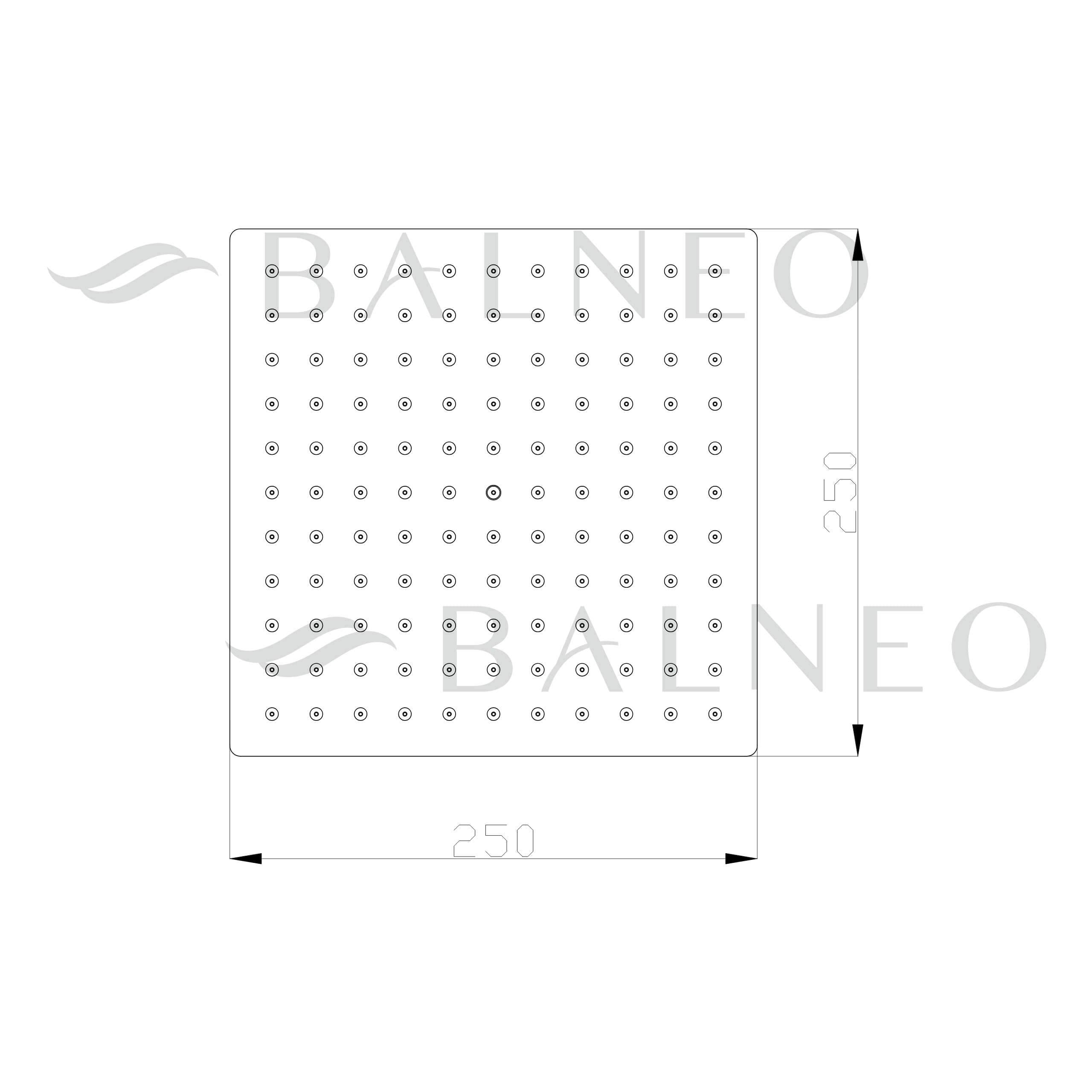 Soffione Doccia Fisso in Rame - Soffione Doccia Grande in Acciaio Inossidabile AISI 304 - Getto a Pioggia Rilassante e Uniforme - 250x250 mm - 7 Colori Disponibili - CASCADE Modello 2