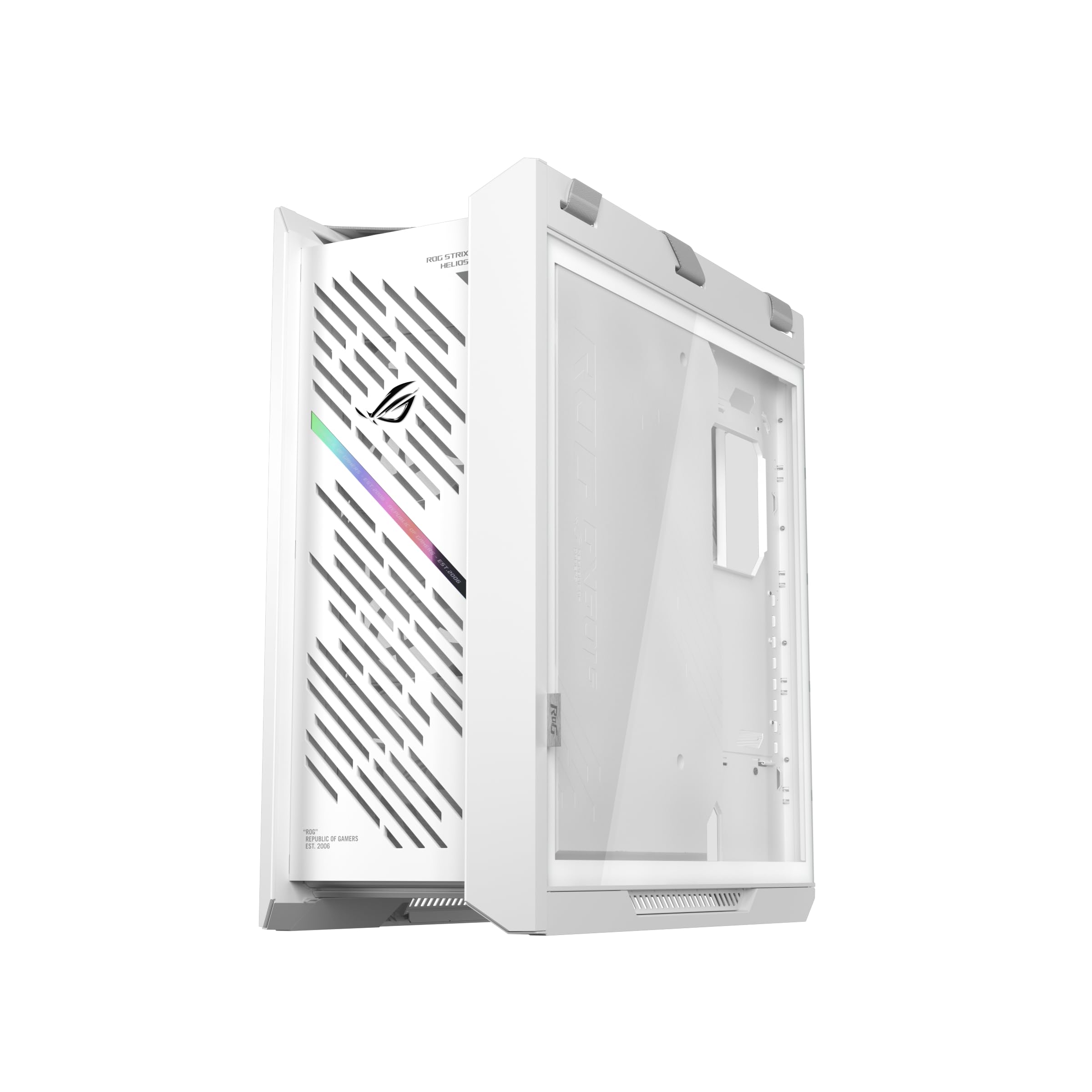 ASUS ROG Strix Helios II White Edition EATX - Carcasa para PC de Media Torre para Juegos, con Paneles Laterales de Vidrio Templado duales, Soporte para GPU de hasta 450 mm de Largo, Soportes para