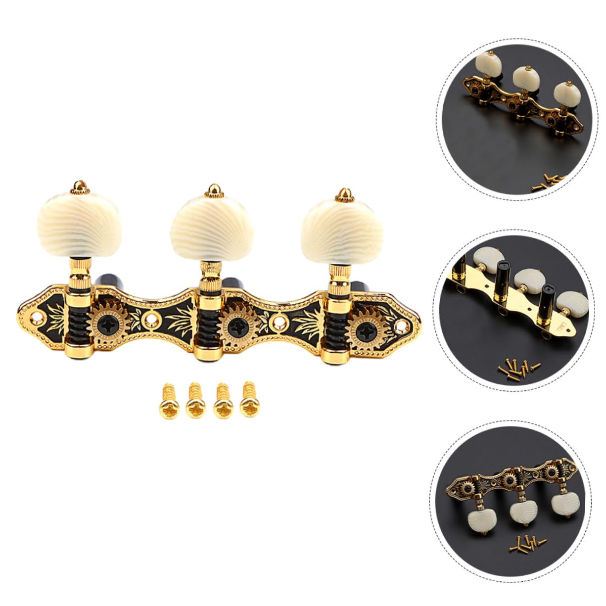 Goldene Gitarrenstimmmechaniken Gc304 1 Satz aus Metall | Gitarre und Ukulele, Stabile Stimmung mit Ergonomischem Design und Präziser Bedienung