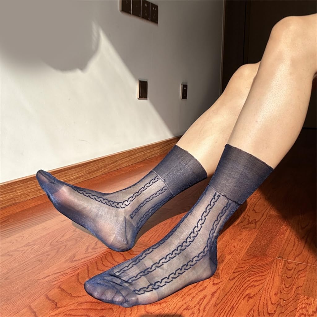 1 Pair Men's Thin Breathable Business Dress Socks for Enhancing Comfort During Long Professional