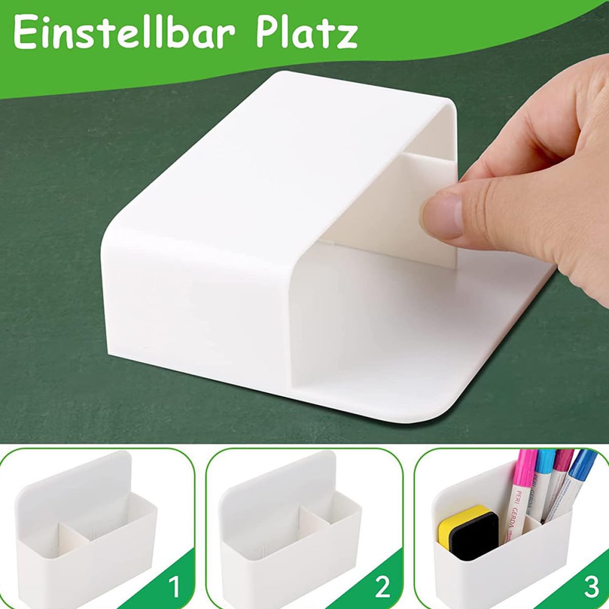 Uonlytech 4 Set Magnetico per Penne Organizer per Penne Lavagna con Cancellini Adatto per Superfici Metalliche per Ufficio e Casa
