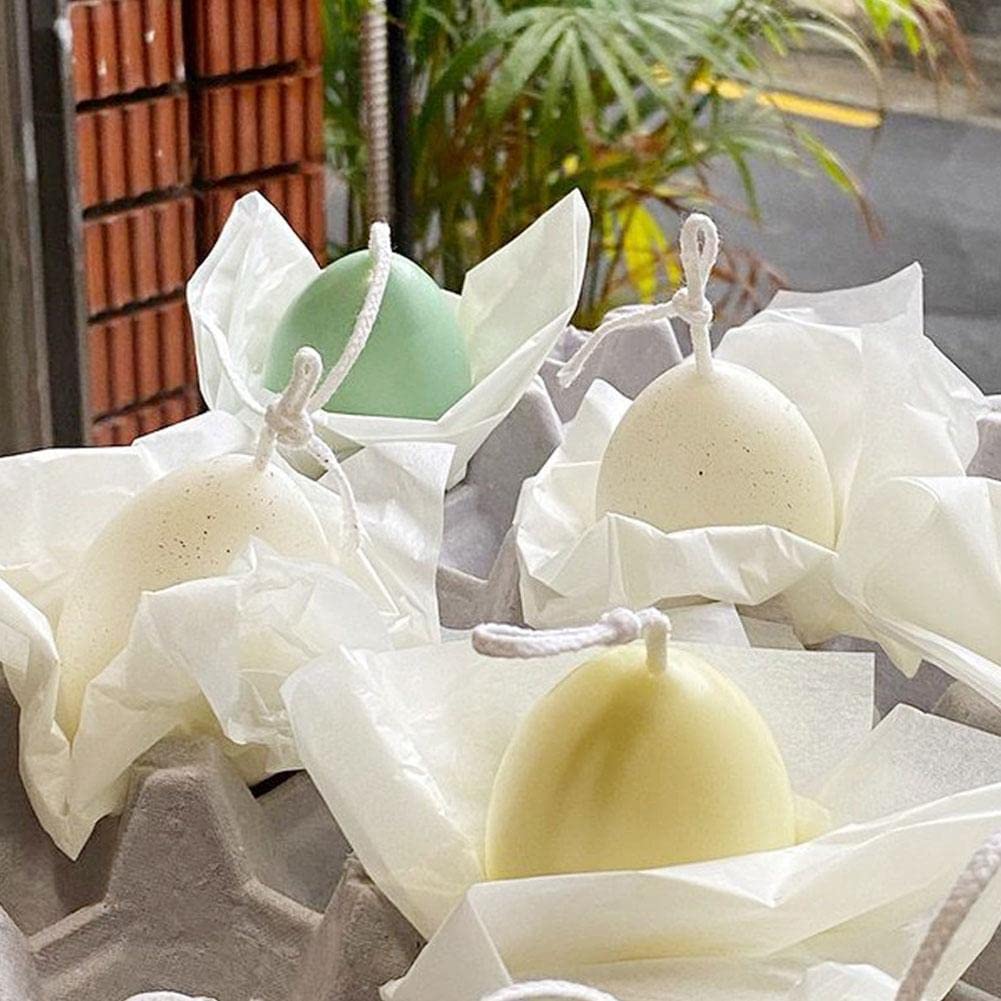 weiyufang Egg Silicone Mold 3D Easter Egg Shape Chocolate Jello Mold Cake Decoration for Chocolate French Mousse Muffin Bread and More