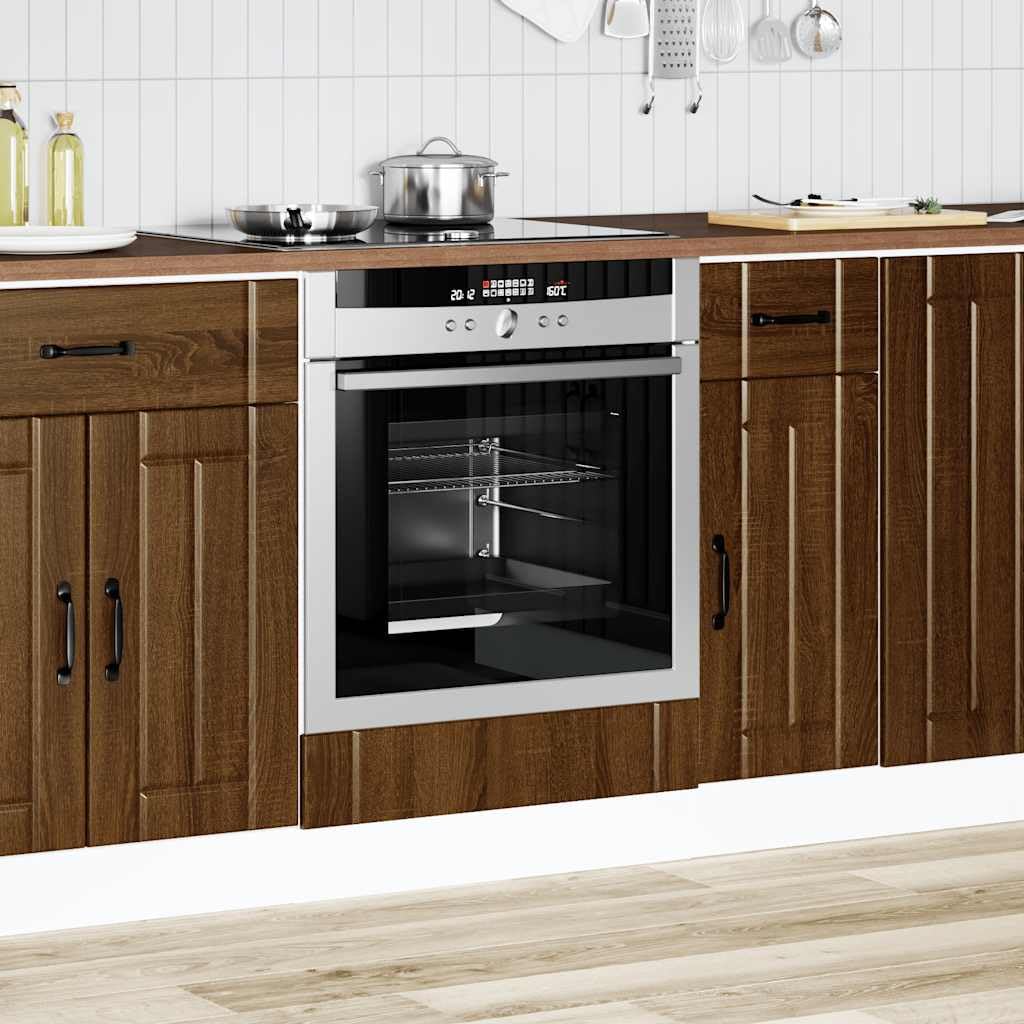 vidaXL Armoire de Four Lucca chêne Marron Bois d'ingénierie