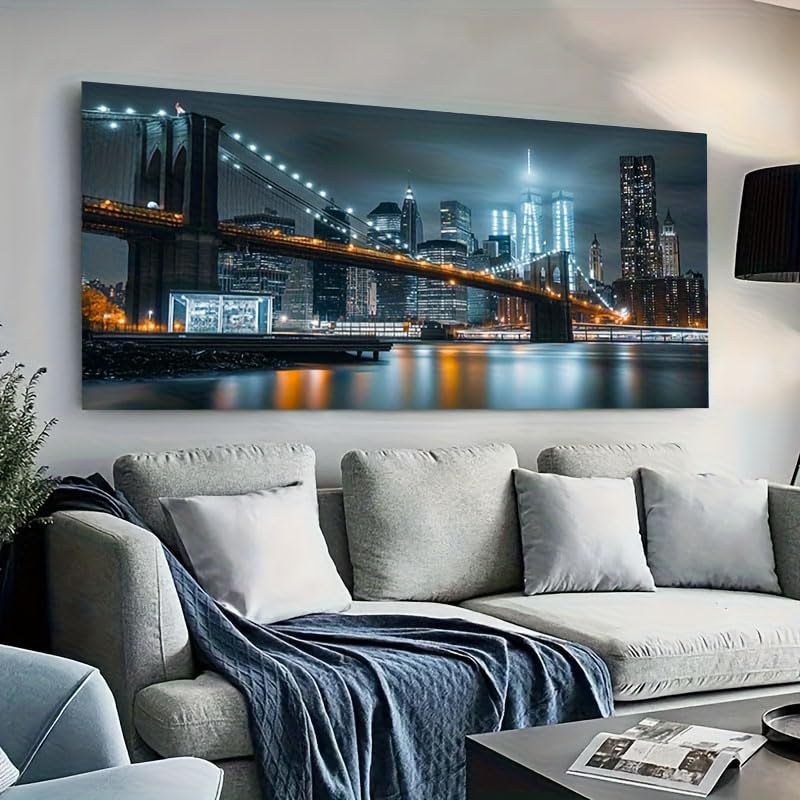 Lienzo de paisaje urbano para renovar paredes vacías: decoración moderna de 30x60 cm para salón
