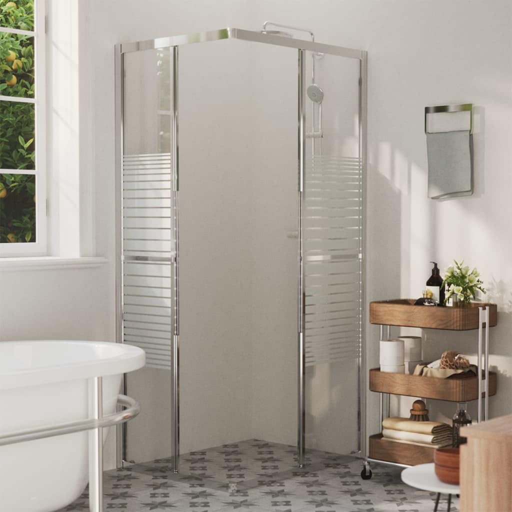 Cabina de ducha ESG 90 x 70 x 180 cm, mampara de ducha de cristal transparente con perfil de aluminio, fácil montaje, apta para cuarto de baño