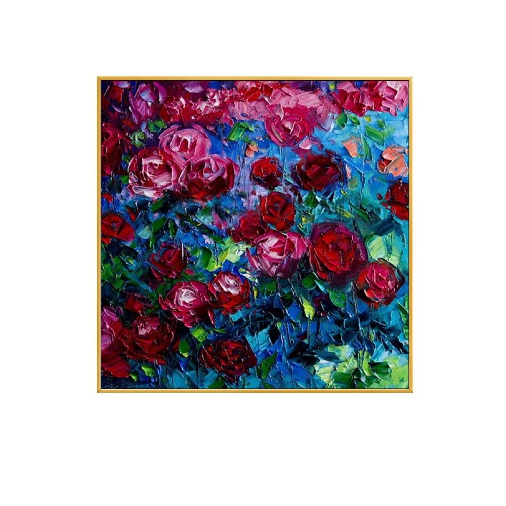 Peinture à l'huile 3D pivoine pour masquer un mur vide avec élégance