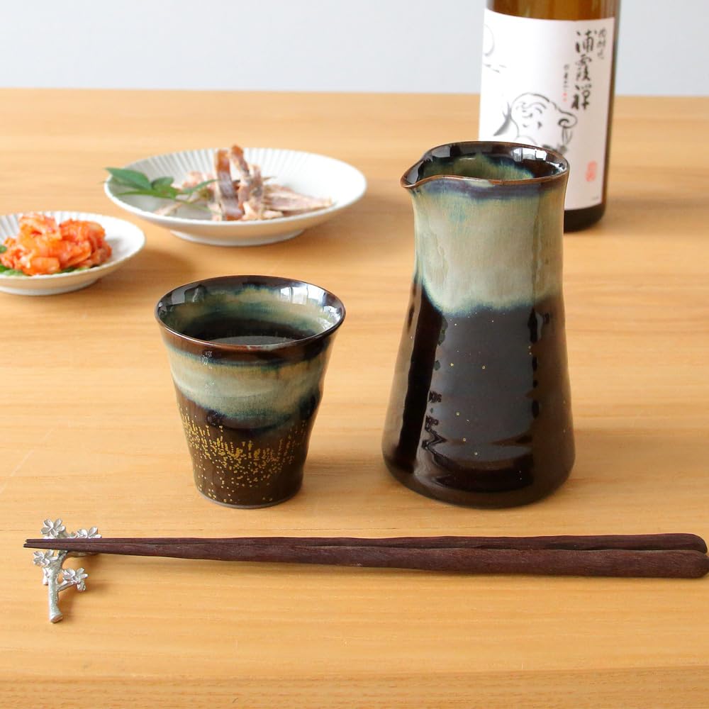 Amazon.co.jp: 波佐見焼 オーロラひとり呑みギフト宵 片口酒器 ぐい呑