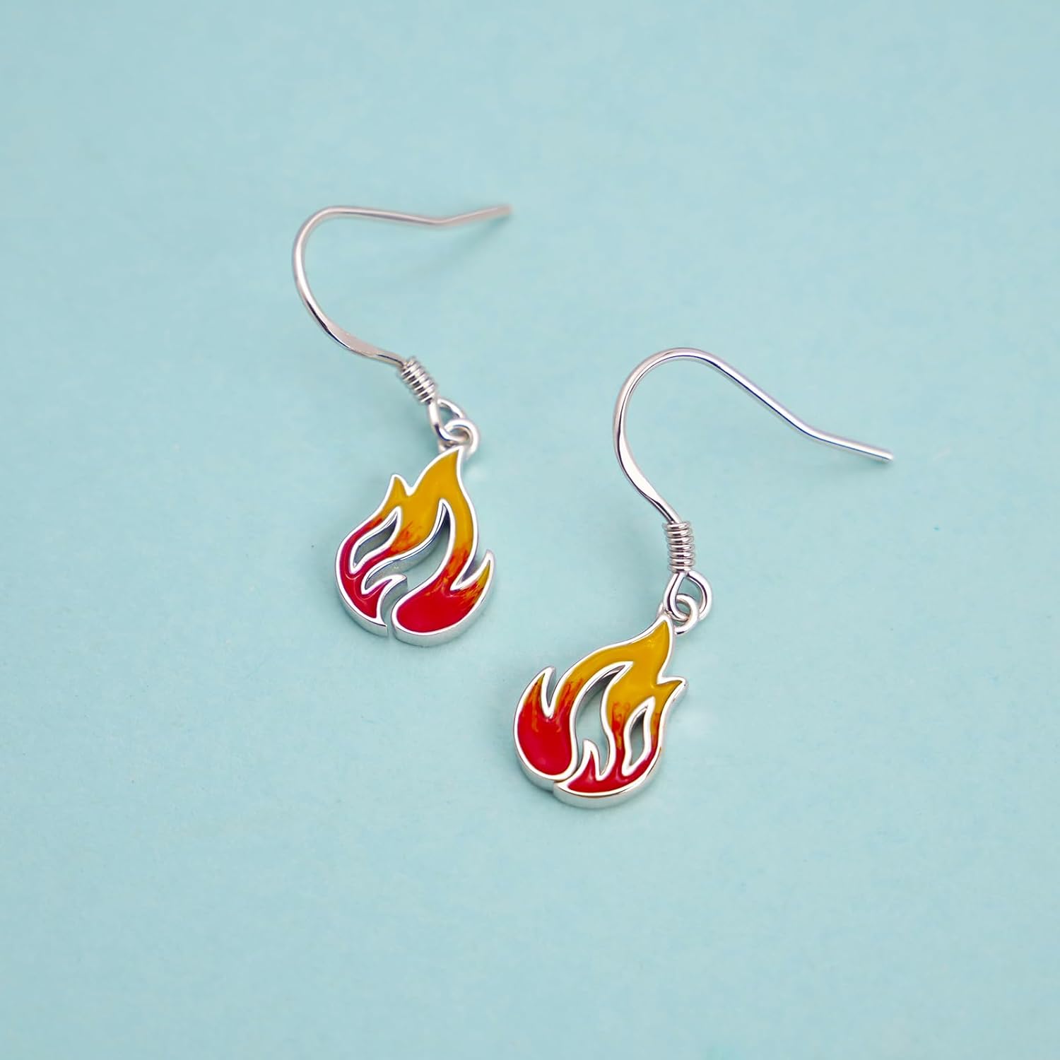 PELOVNY Women's Earrings Flame Fire Earrings for Women S925 Sterling Silver Nature Fire Nation Drop Dangle Earrings for Women Girlfriend Lover - Image 3