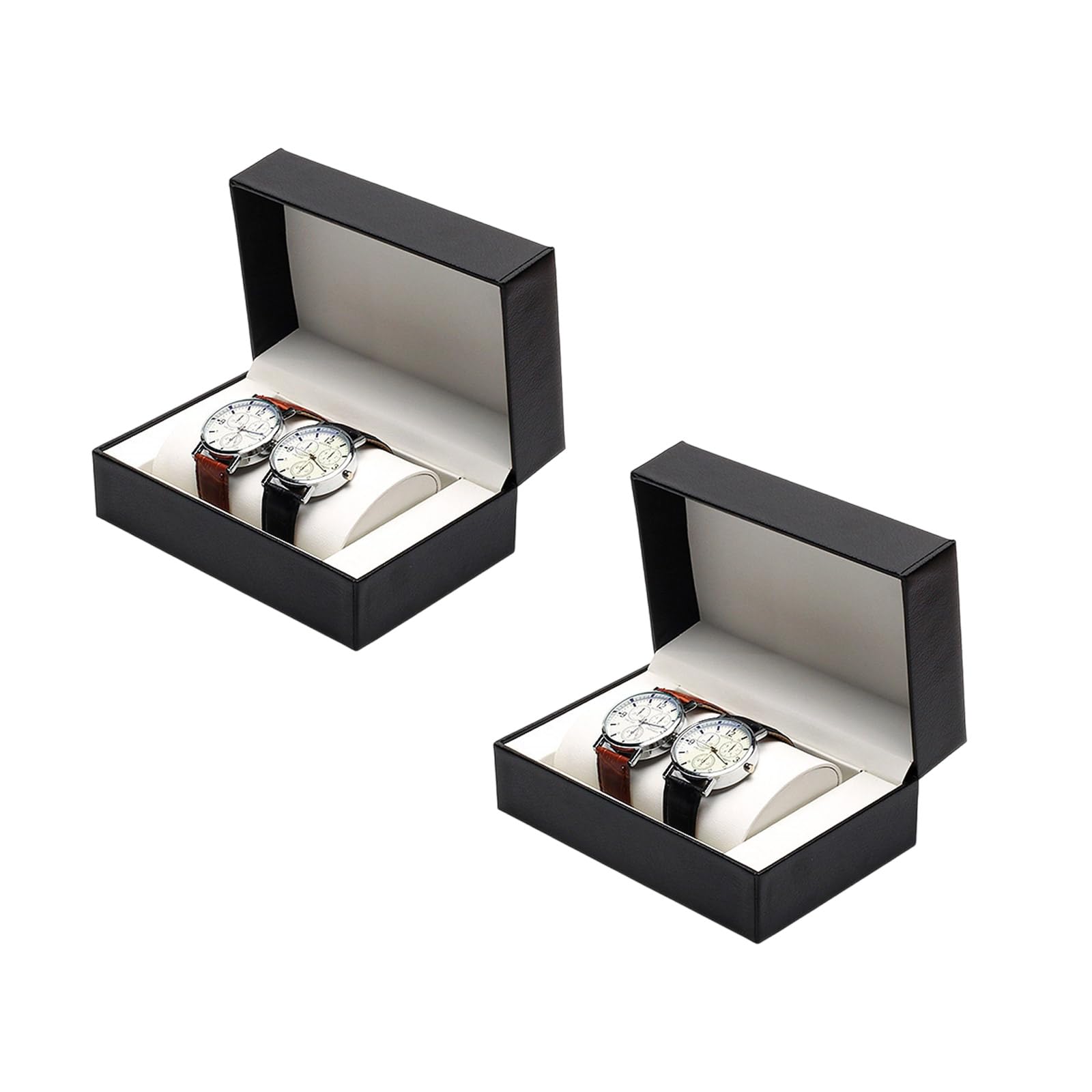 Boîte à montres pour homme double couche pour éviter les rayures et le désordre x2