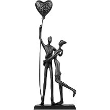 Wedding Gifts, Anniversary for Couple Her Him - Loving Couple Iron Sculpture, 12in Metal Statues for Home Decor, Wedding Anniversary Romantic Gifts for Women Men Birthday