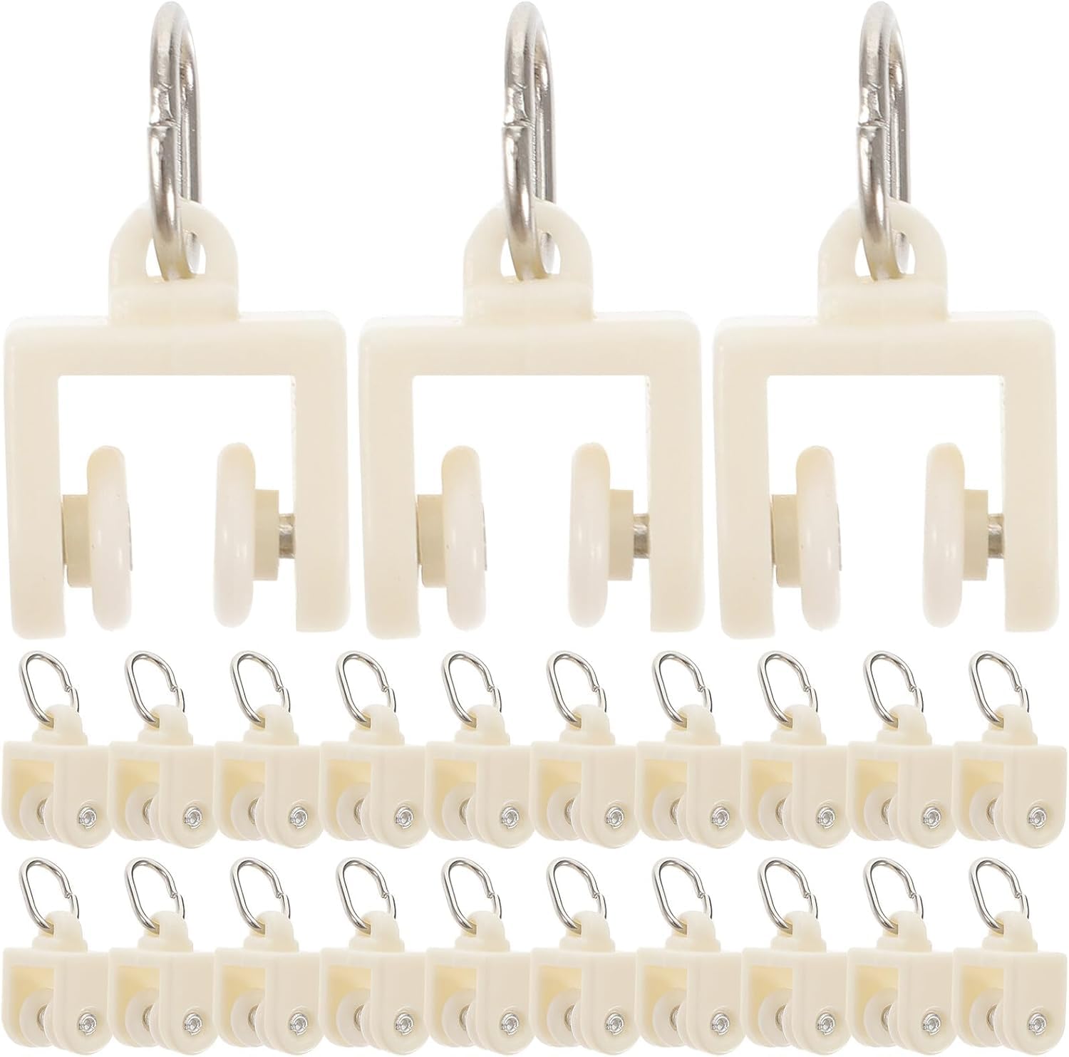 Curtain pulley, 50pcs Curtain Track Pulley Wheels for Window Closet Office Shower Divider Curtains