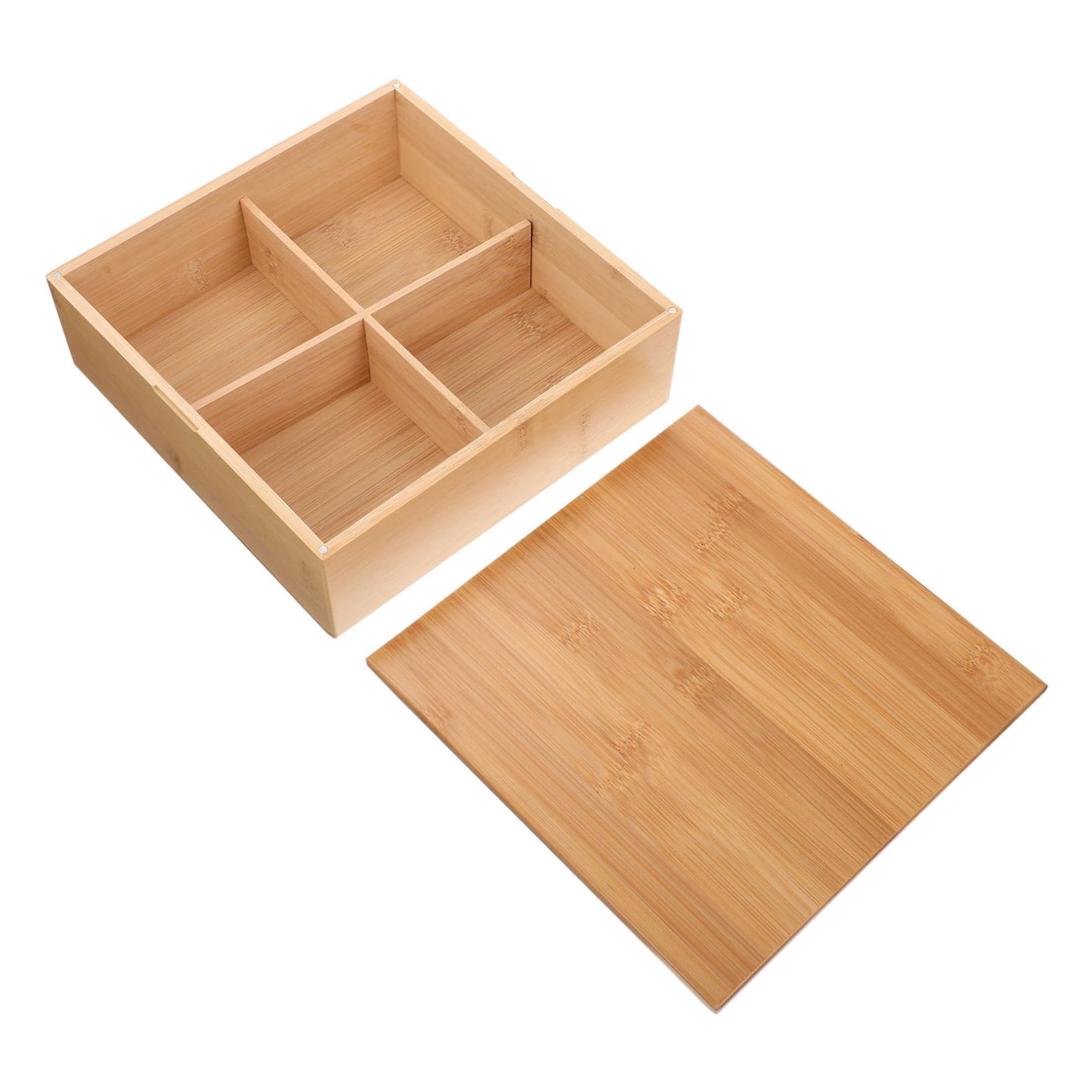 ABOOFAN Compartment Storage Box with Lid Versatile Organizer for Tea Bags Dried Fruits and Sundries and Practical present Occasion