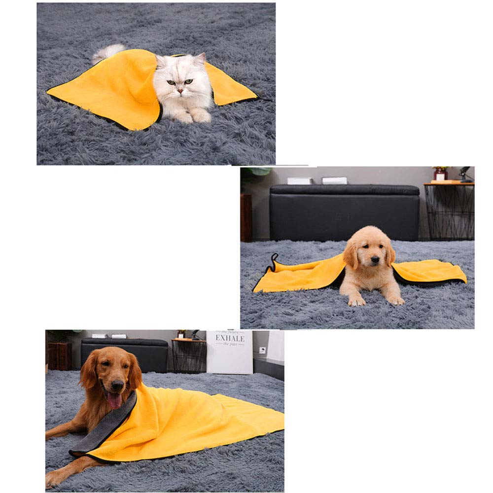Super Absorbant Serviette pour Chien pour Animaux de Compagnie Serviette de Bain à Séchage Rapide Serviette pour Chien et Chats