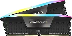 CORSAIR Memória de computador VENGEANCE RGB DDR5 RAM 32GB (2x16GB) 6000MHz CL36-44-44-96 1,35V Intel XMP 3.0 – Preto (CMH32GX5M2E6000C36)