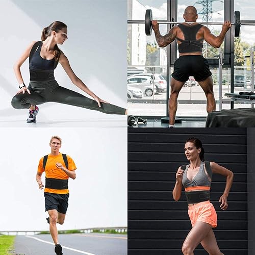 Miniatura 4 de Corrector de postura de espalda para hombres y mujeres, soporte ajustable para la parte superior de la espalda para clavícula para apoyar cuello,