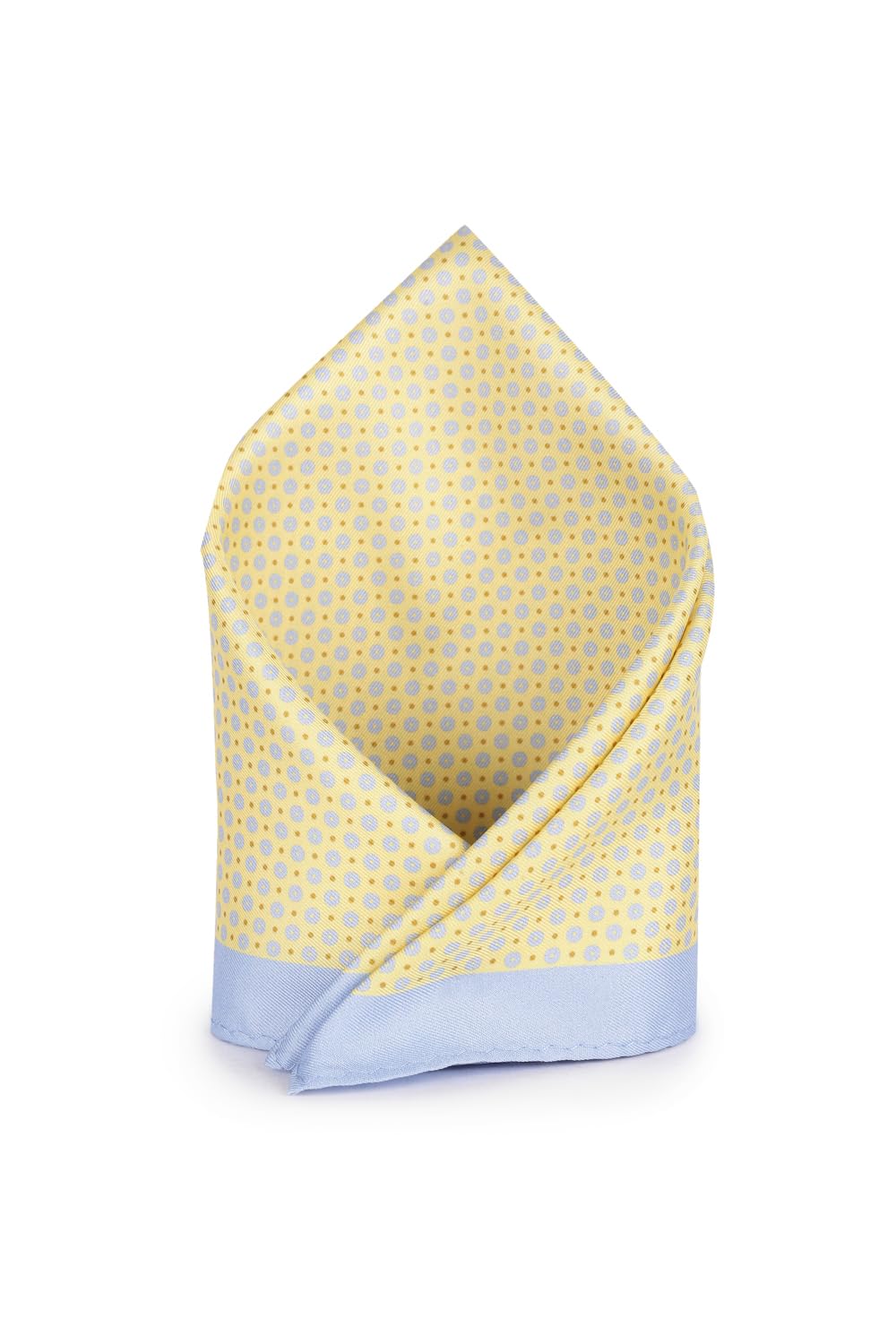 Men Yellow Print Party Pocket Square