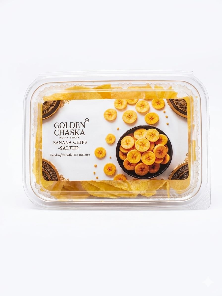 Golden Chaska Banana Chips Combo Pack (Peri Peri + Salted) 250g | Kerala Style Crispy Banana Wafers | Spicy & Classic Flavour Mix | Best Sharing Combo | Ultra thin | No Preservatives | No Palm Oil 3