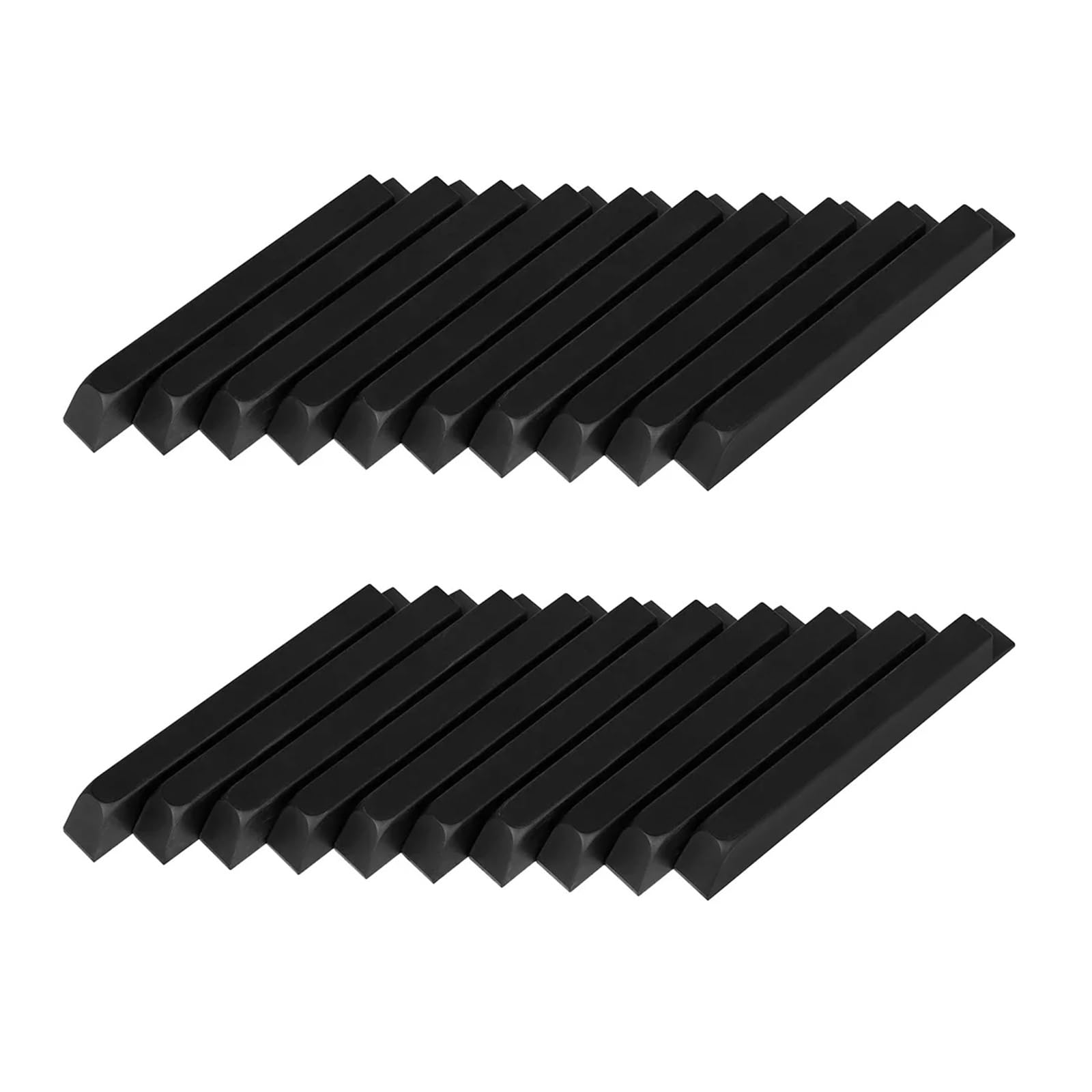 10 pezzi di tasti del pianoforte 10 cm tasti neri nero opaco riparazione del pianoforte parti di ricambio tasti del pianoforte tastiere strumenti accessori(20 pcs)