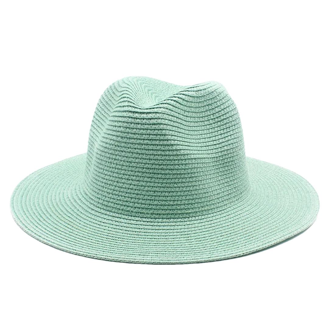 EYRMQWJPC Wide Brim Sun Hat, Men's And Women's Summer Panama Wide Brim Paper Straw Hat Multifunction Outdoor Jazz Beach(2)