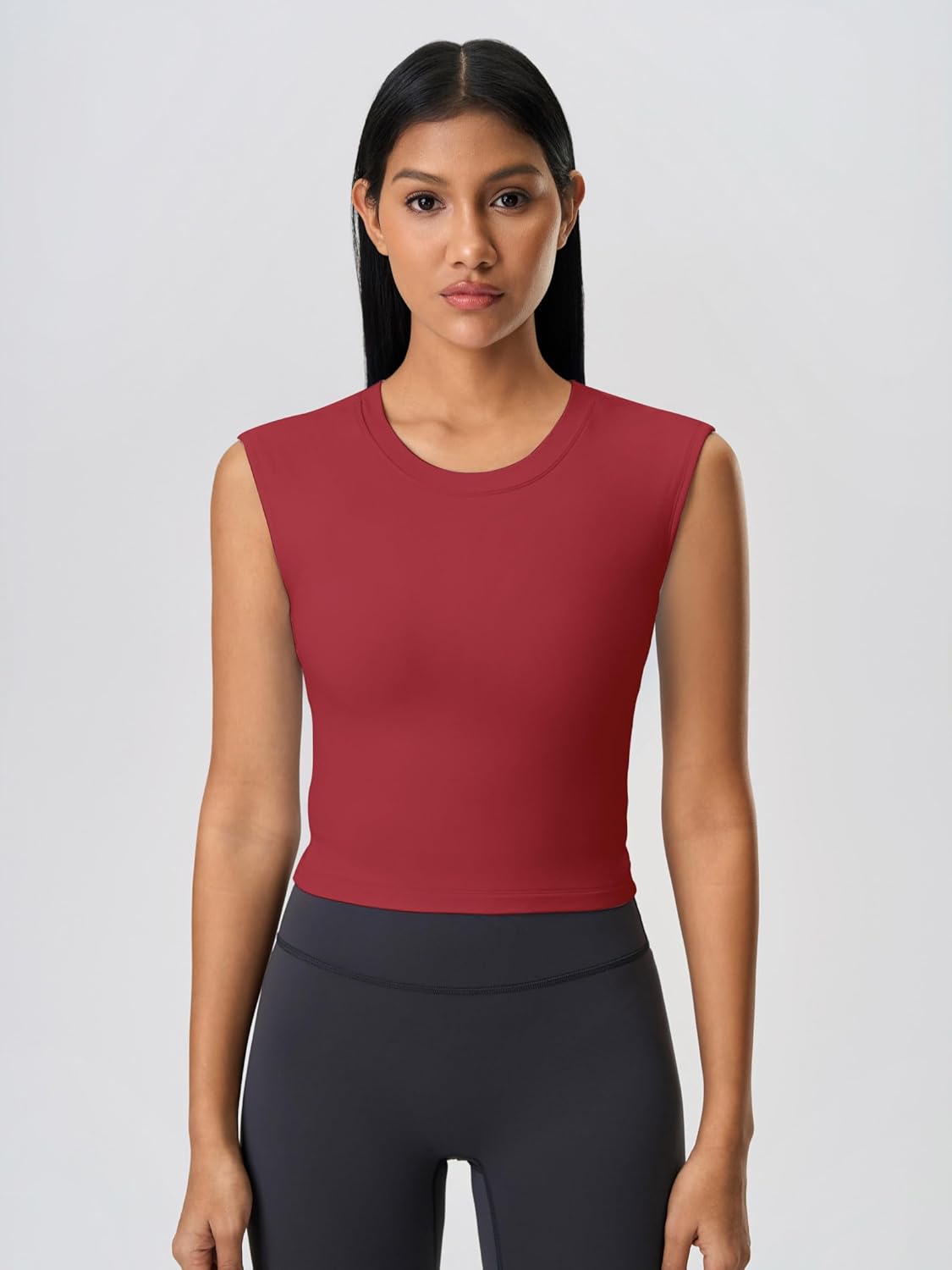 ABOCIW Women Twist Back Workout Top with Built in Bra Cap Sleeve Pilates Yoga Crop Top Athletic Gym Shirt