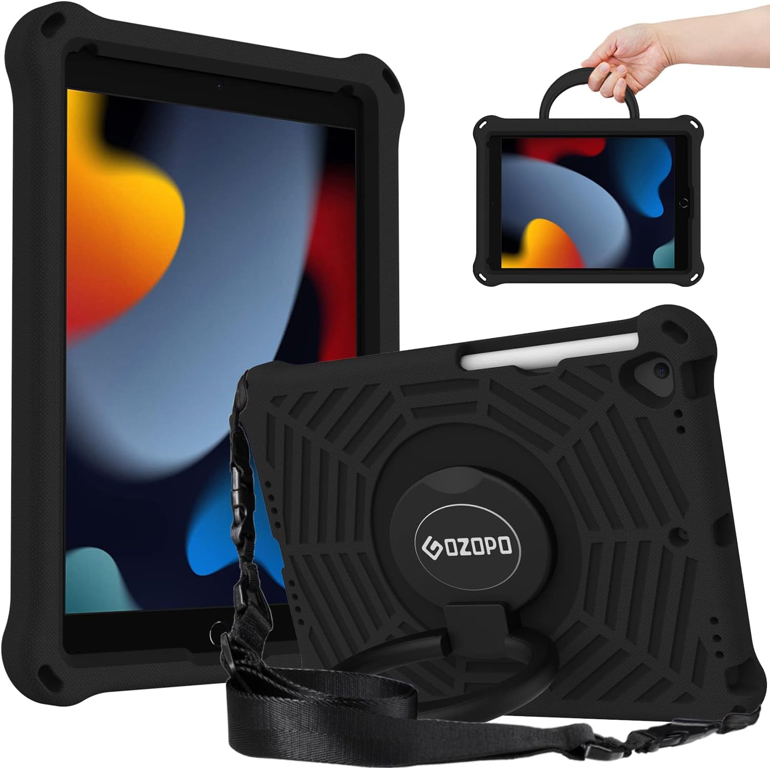 GOZOPO for iPad 7th/ 8th/ 9th Generation Kids Case