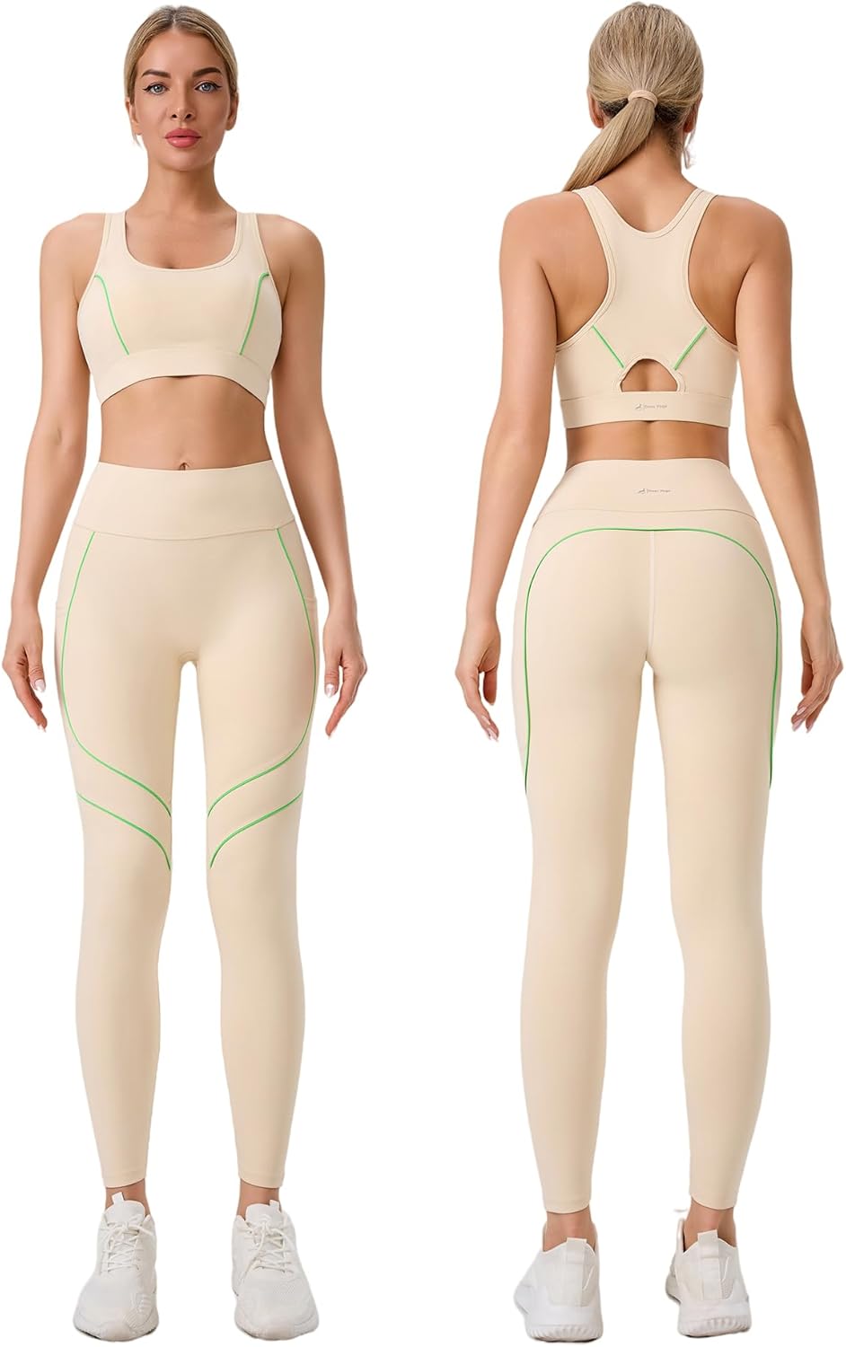 Workout Sets for Women 2 Piece Reflective Sports Set Bra Elastic Yoga Athletic Sets Matching Pilates Gym Clothes